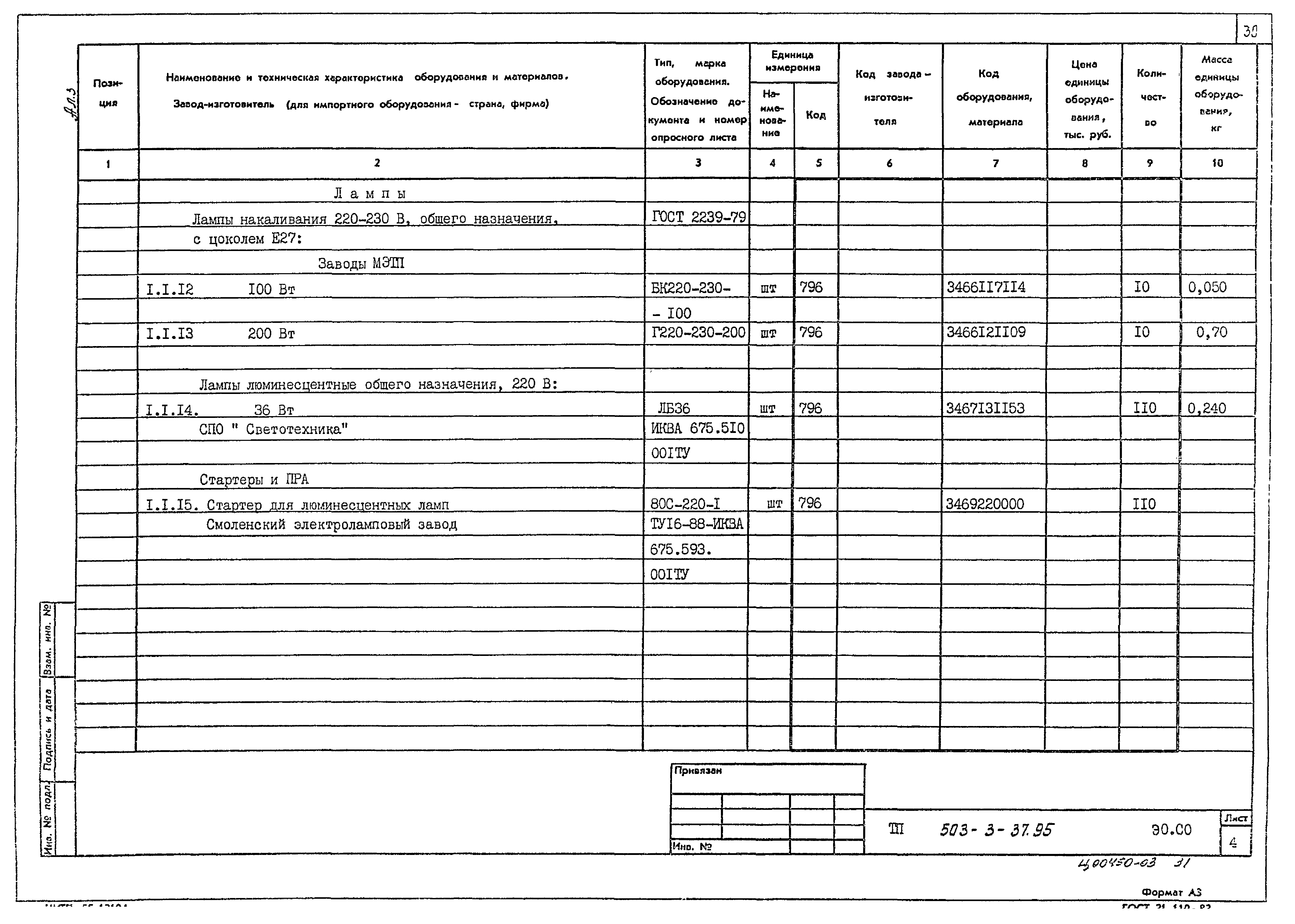 Типовой проект 503-3-37.95