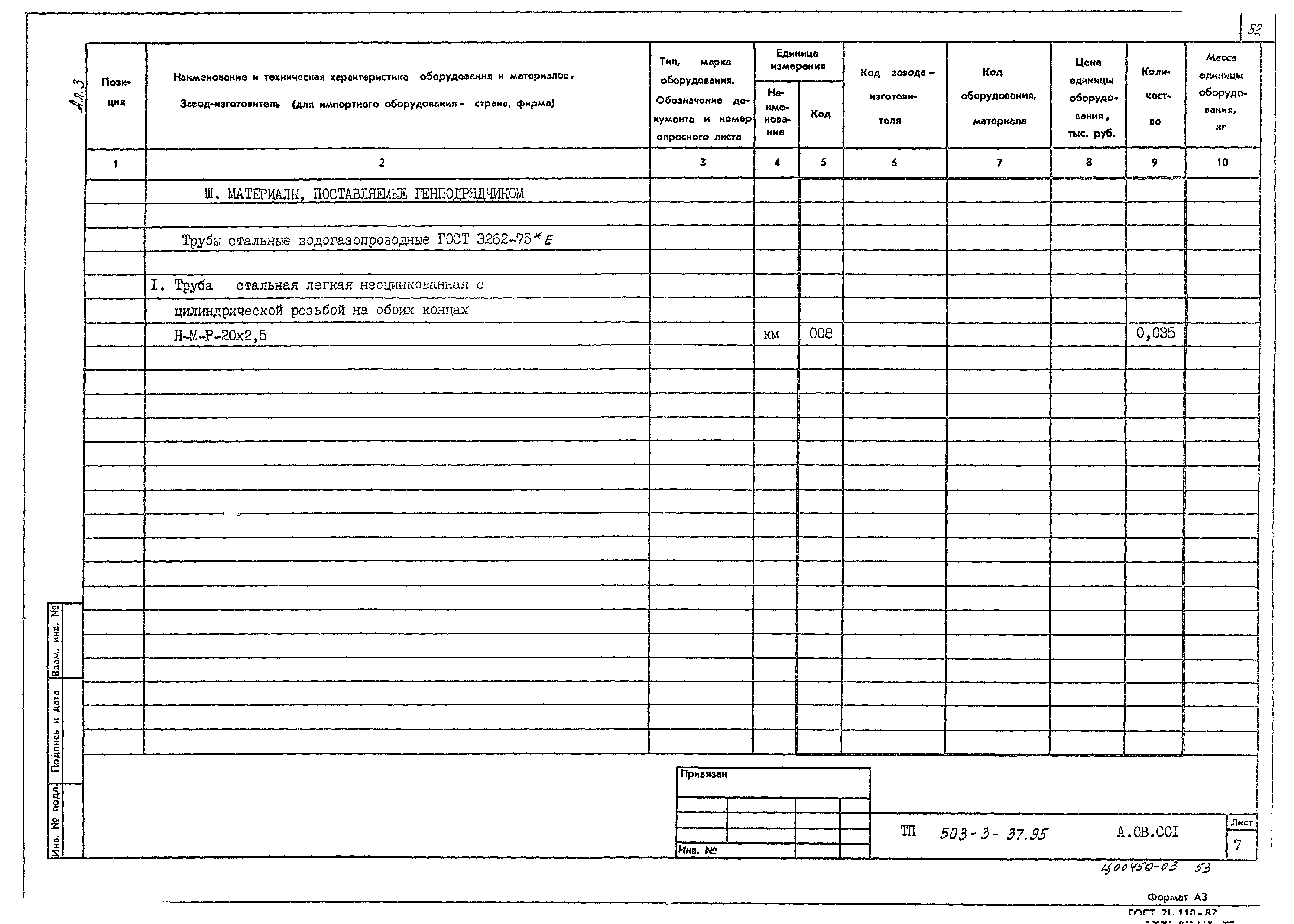 Типовой проект 503-3-37.95