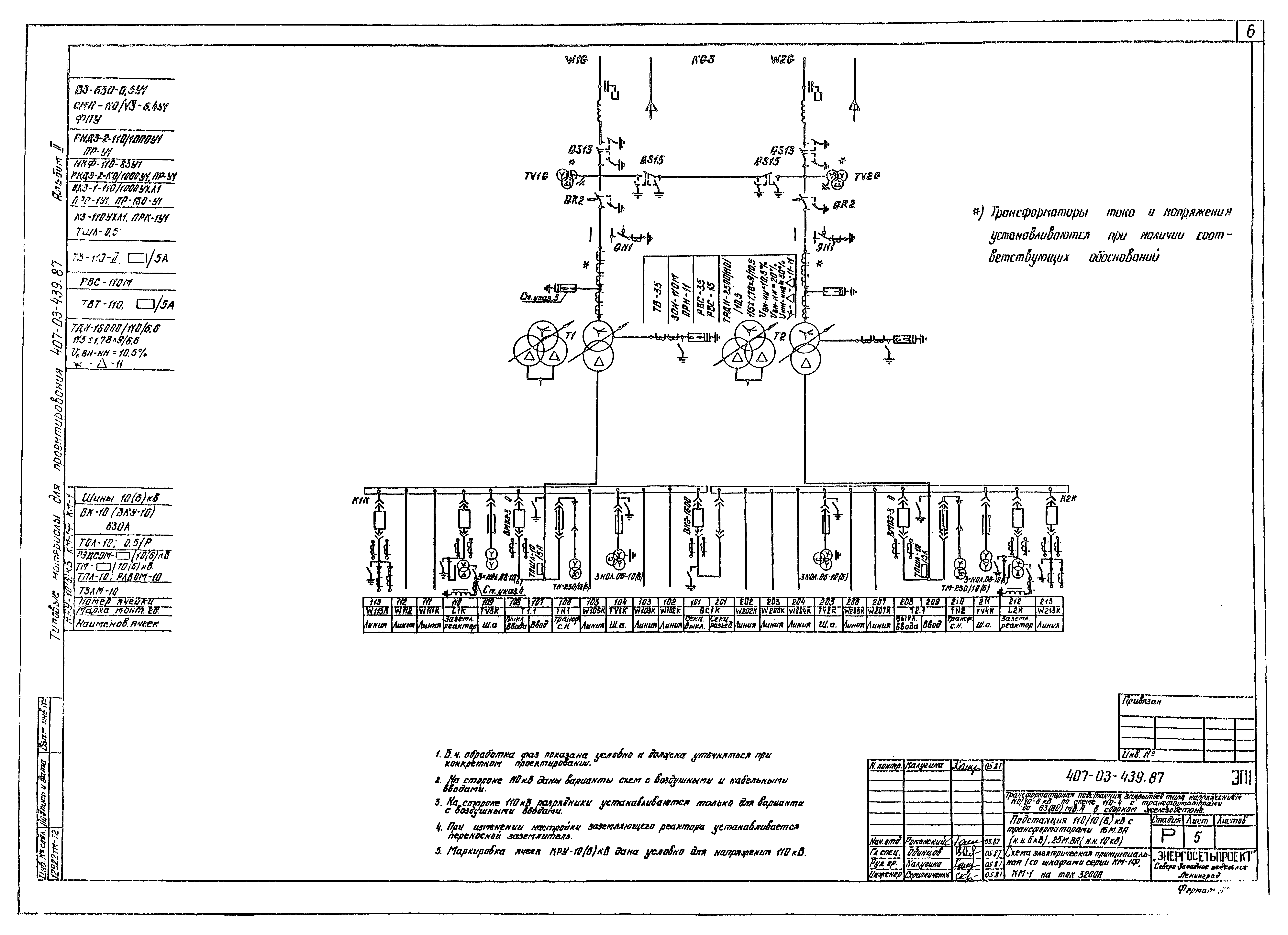 Скачать Типовые материалы для проектирования 407-03-439.87 Альбом II.  Электротехнические решения. Схемы и компоновочные чертежи