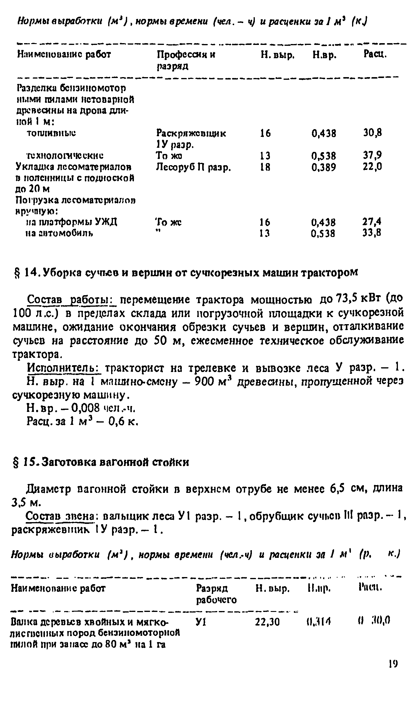 Скачать Нормы выработки (времени) и расценки на подготовительные,  вспомогательные и хозяйственные работы на лесозаготовках