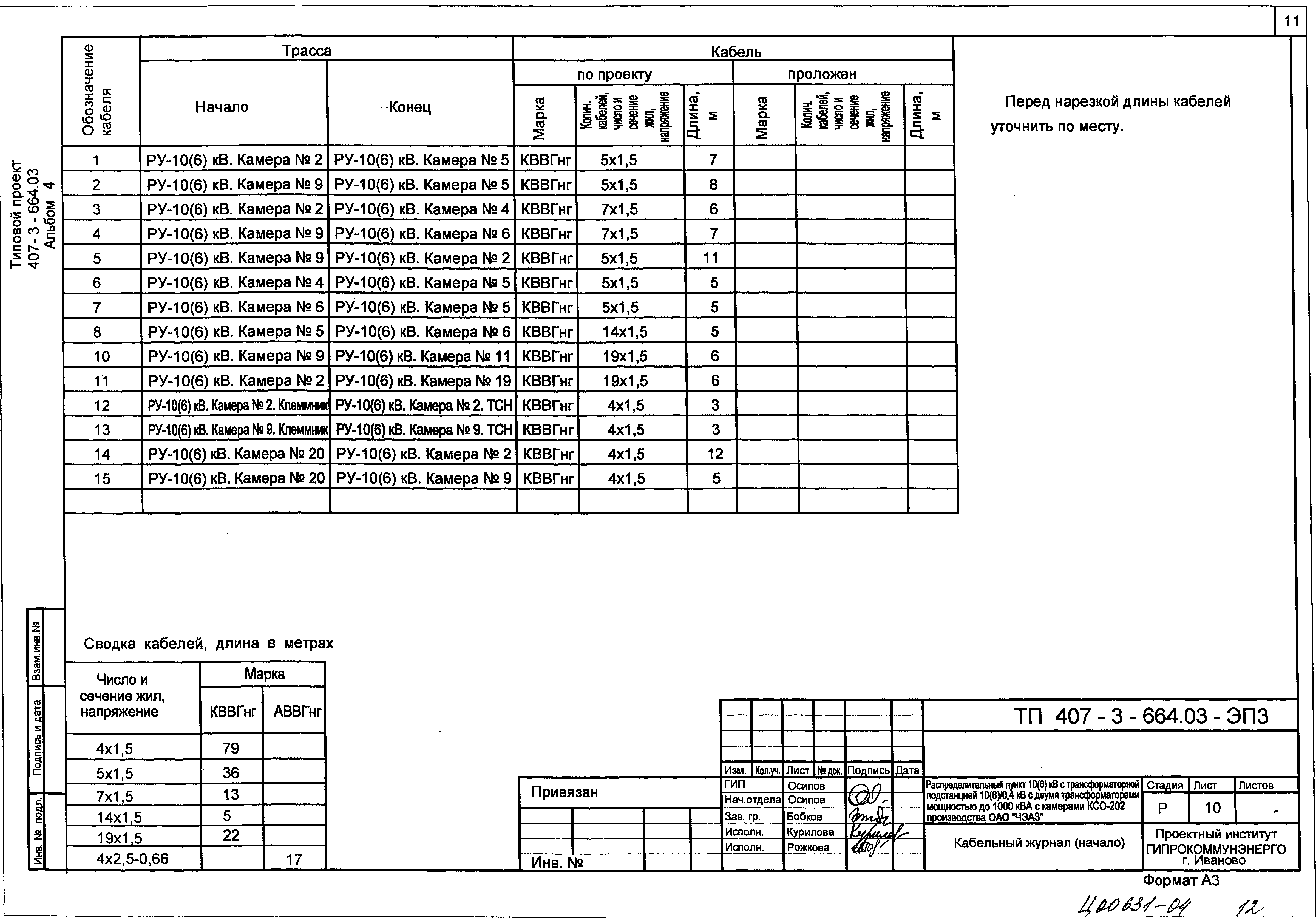 Типовой проект 407-3-664.03