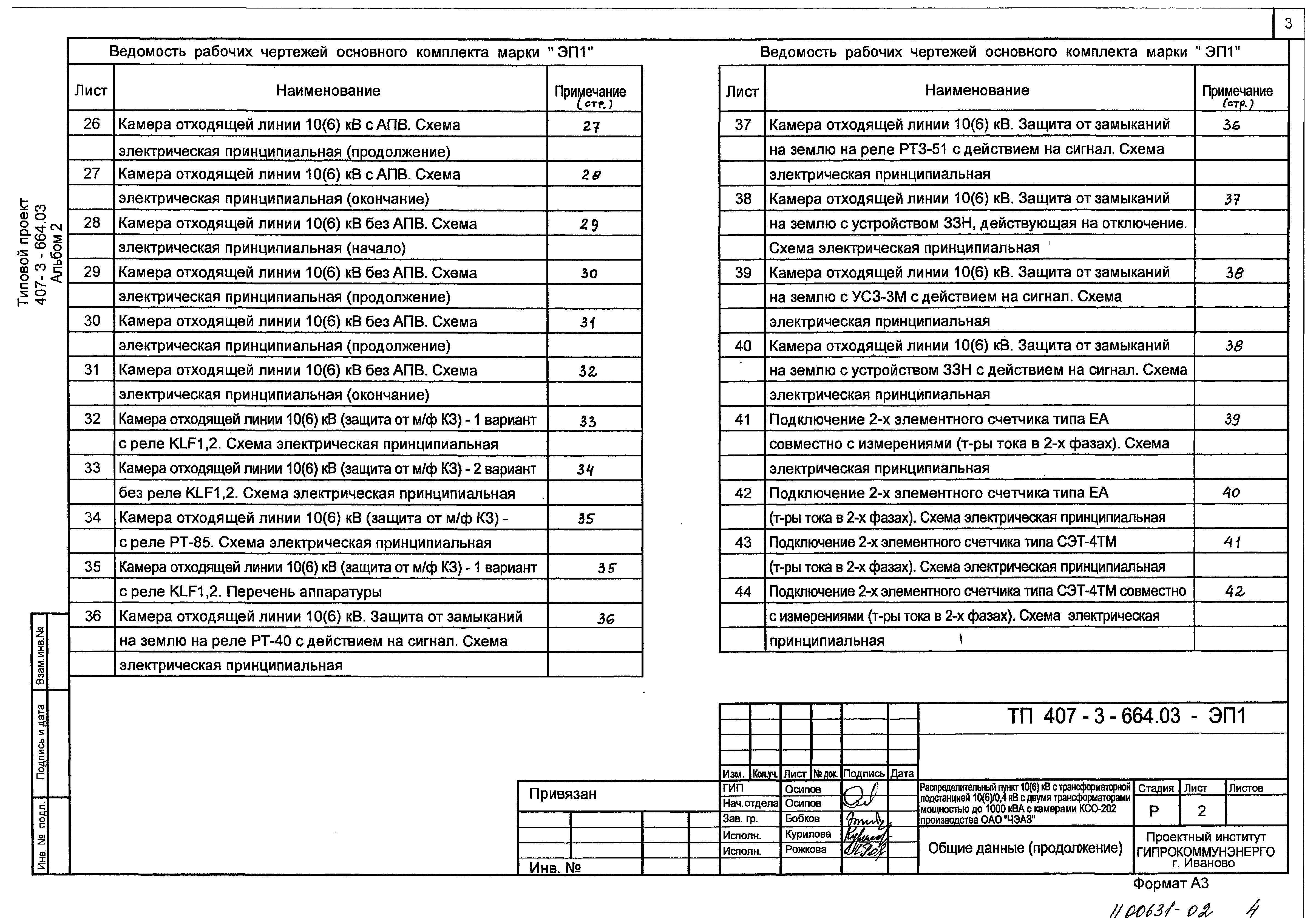 Типовой проект 407-3-664.03