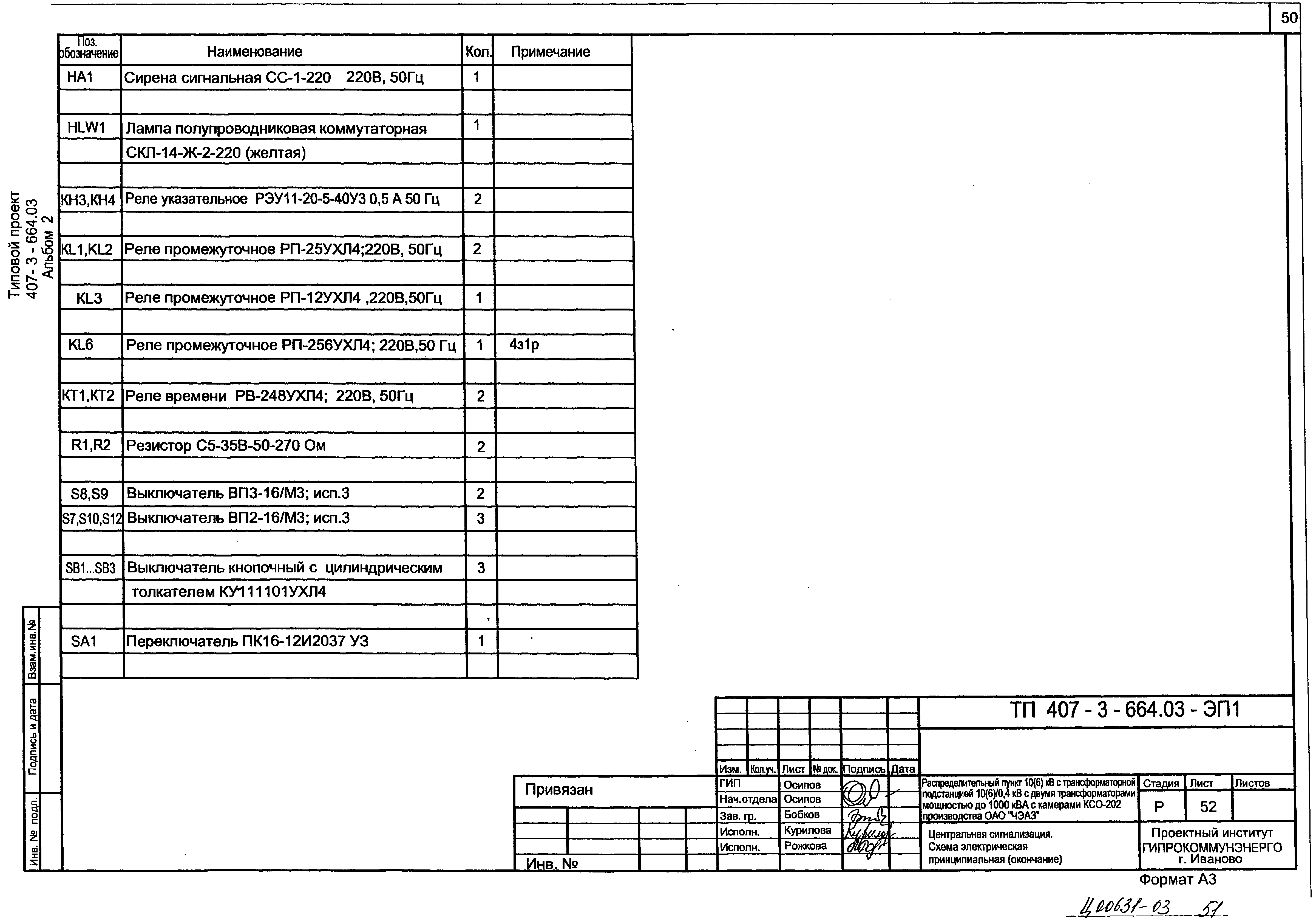 Типовой проект 407-3-664.03