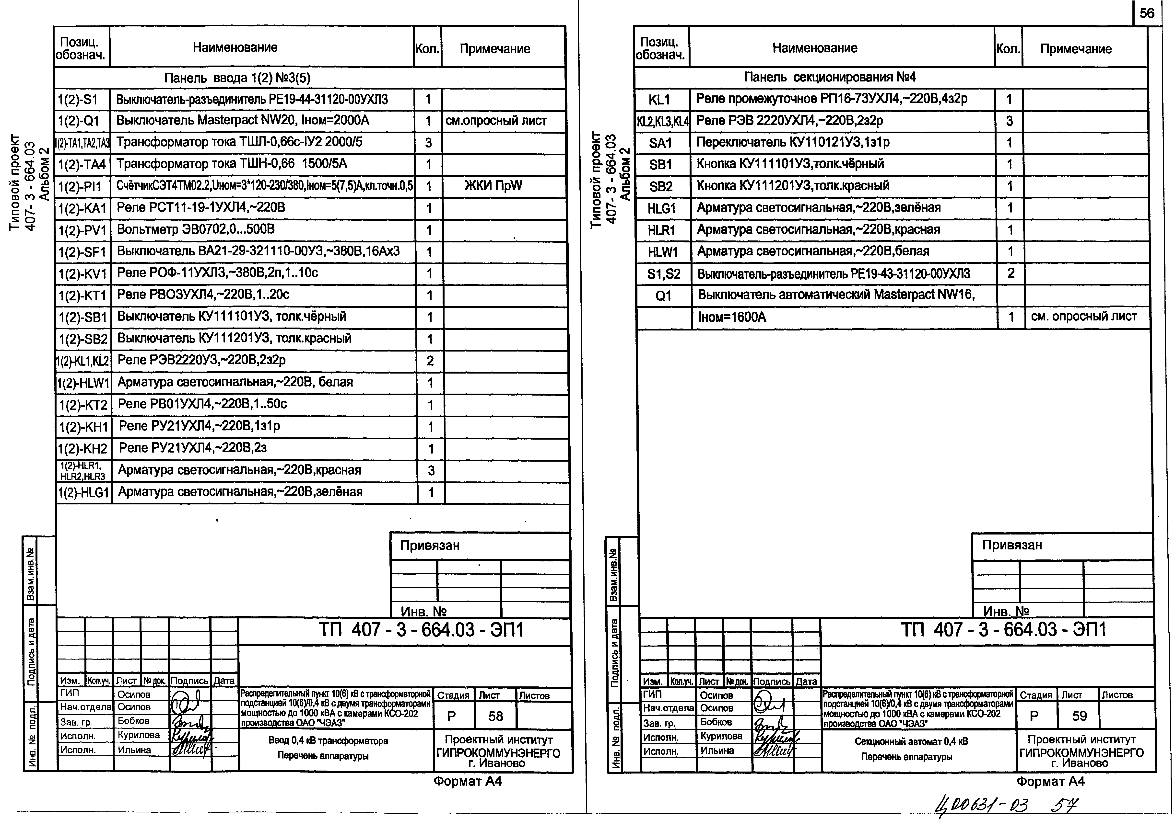 Типовой проект 407-3-664.03