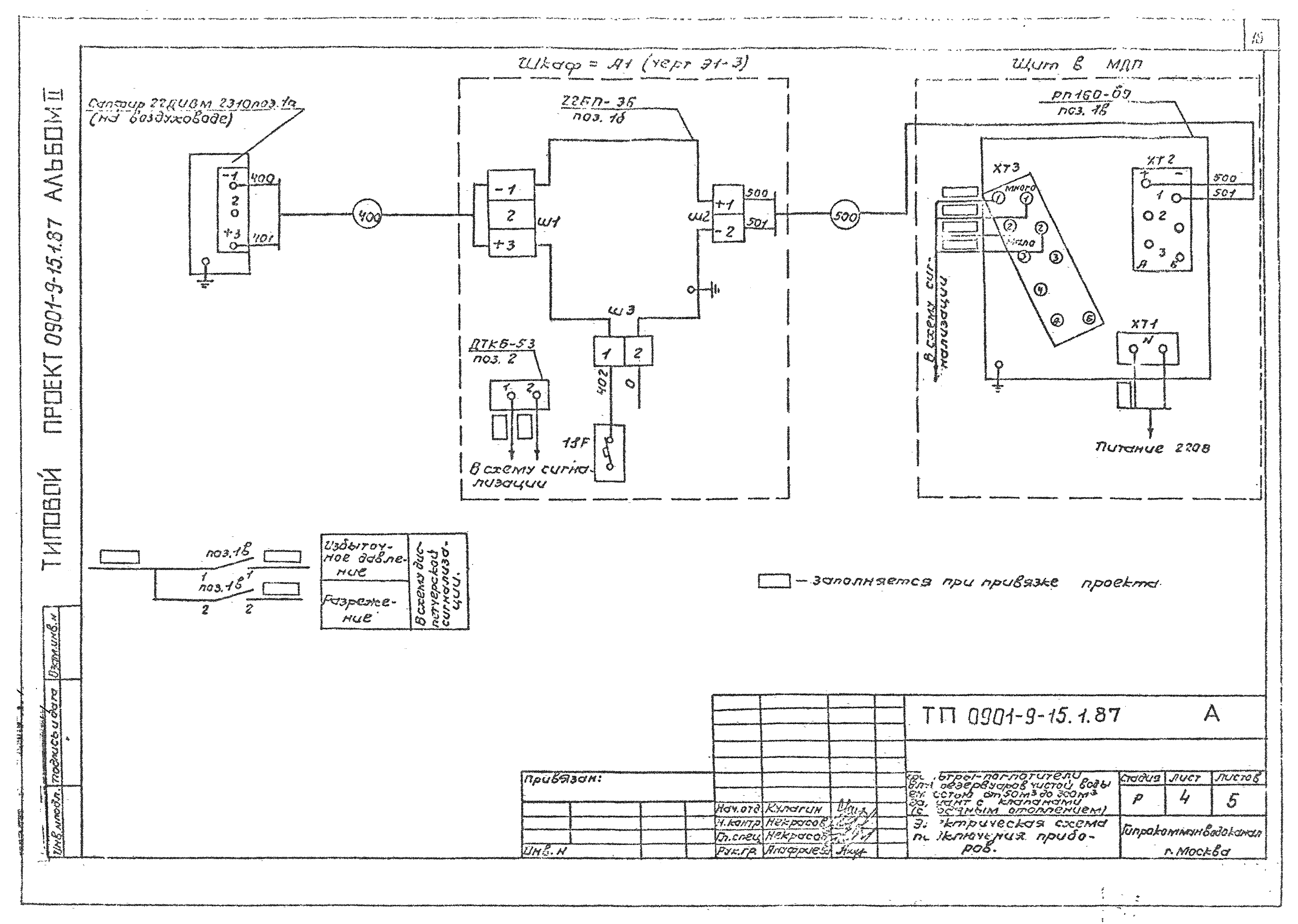 Типовой проект 0901-9-15.1.87
