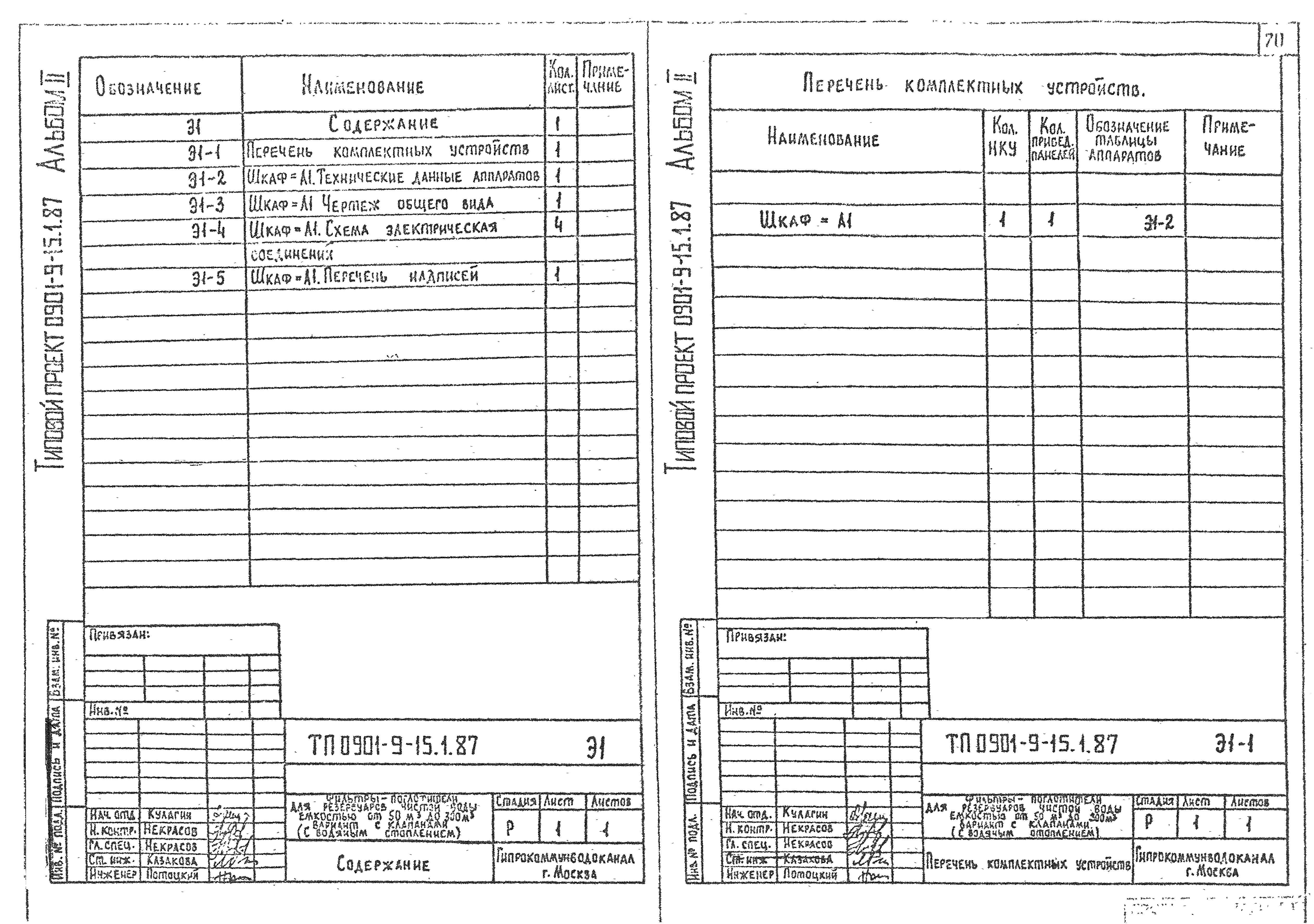 Типовой проект 0901-9-15.1.87