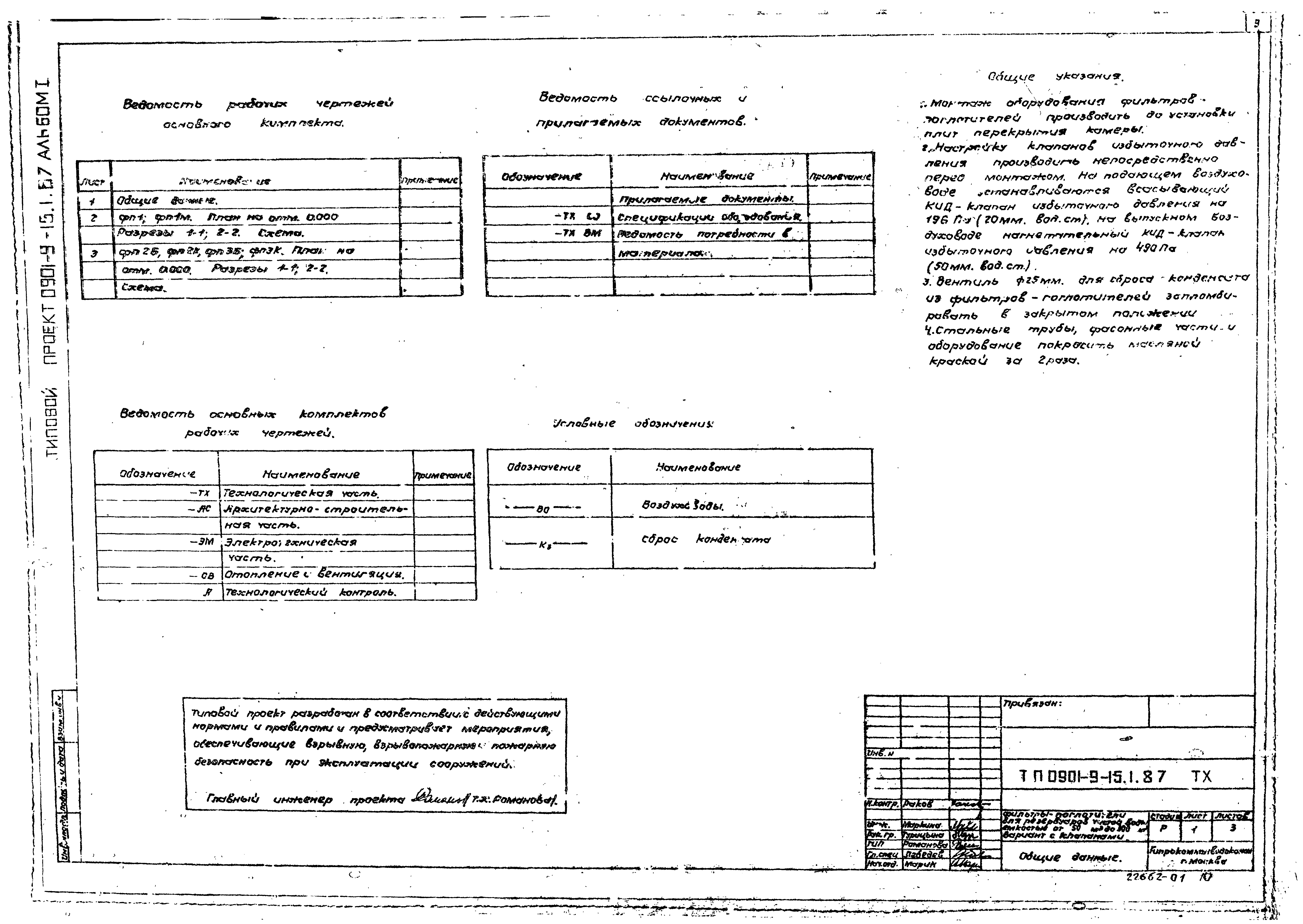 Типовой проект 0901-9-15.1.87