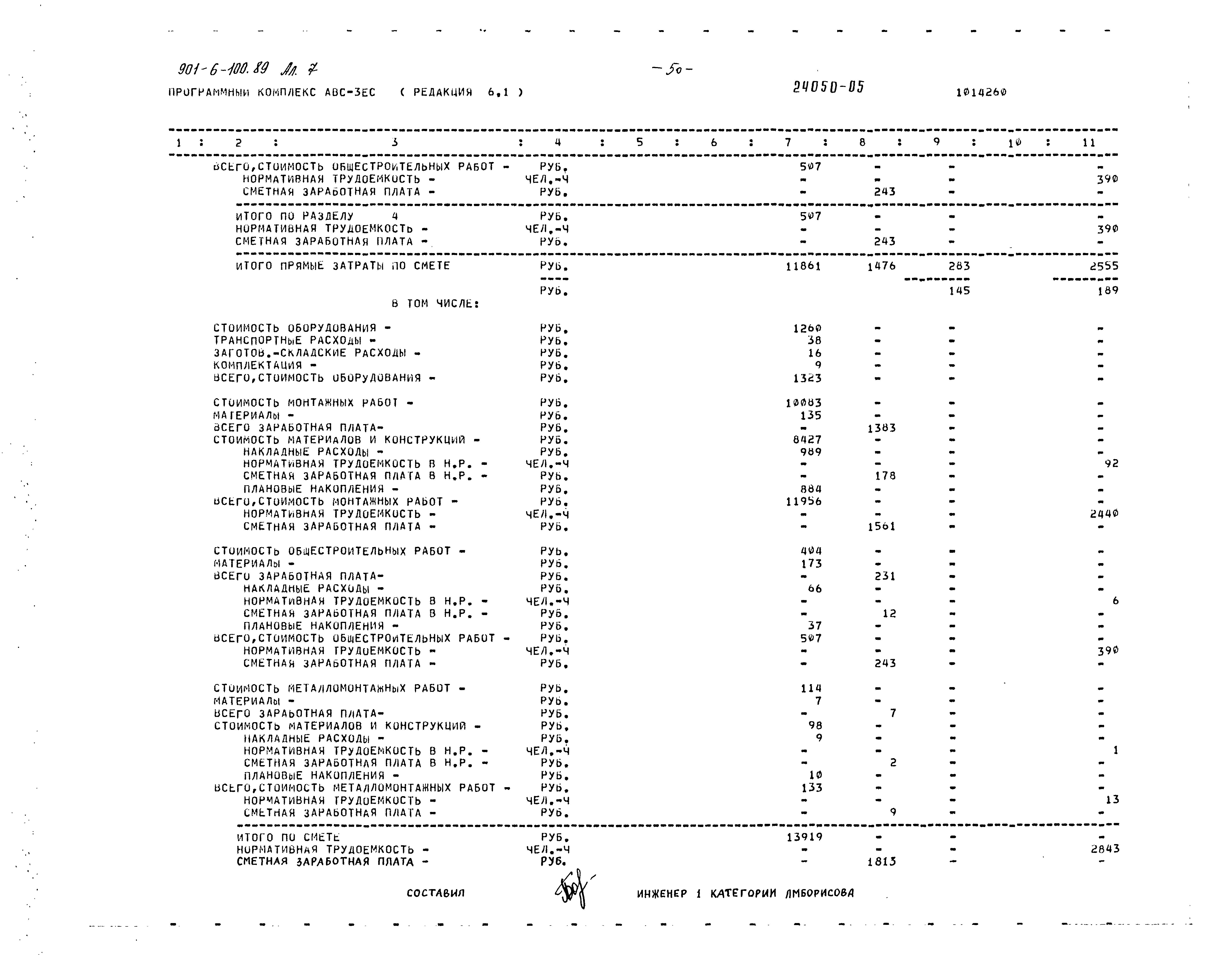 Типовой проект 901-6-100.89