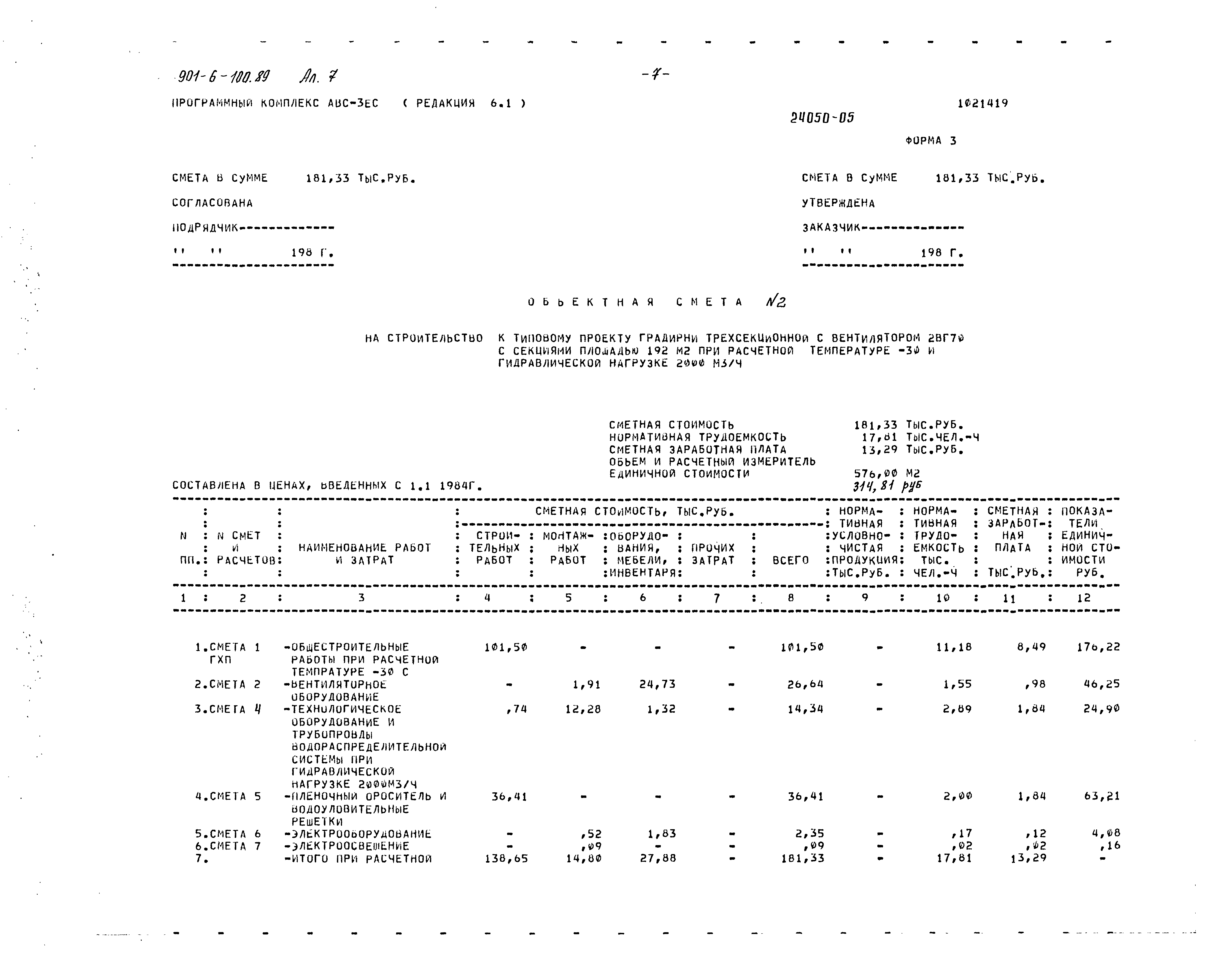 Типовой проект 901-6-100.89