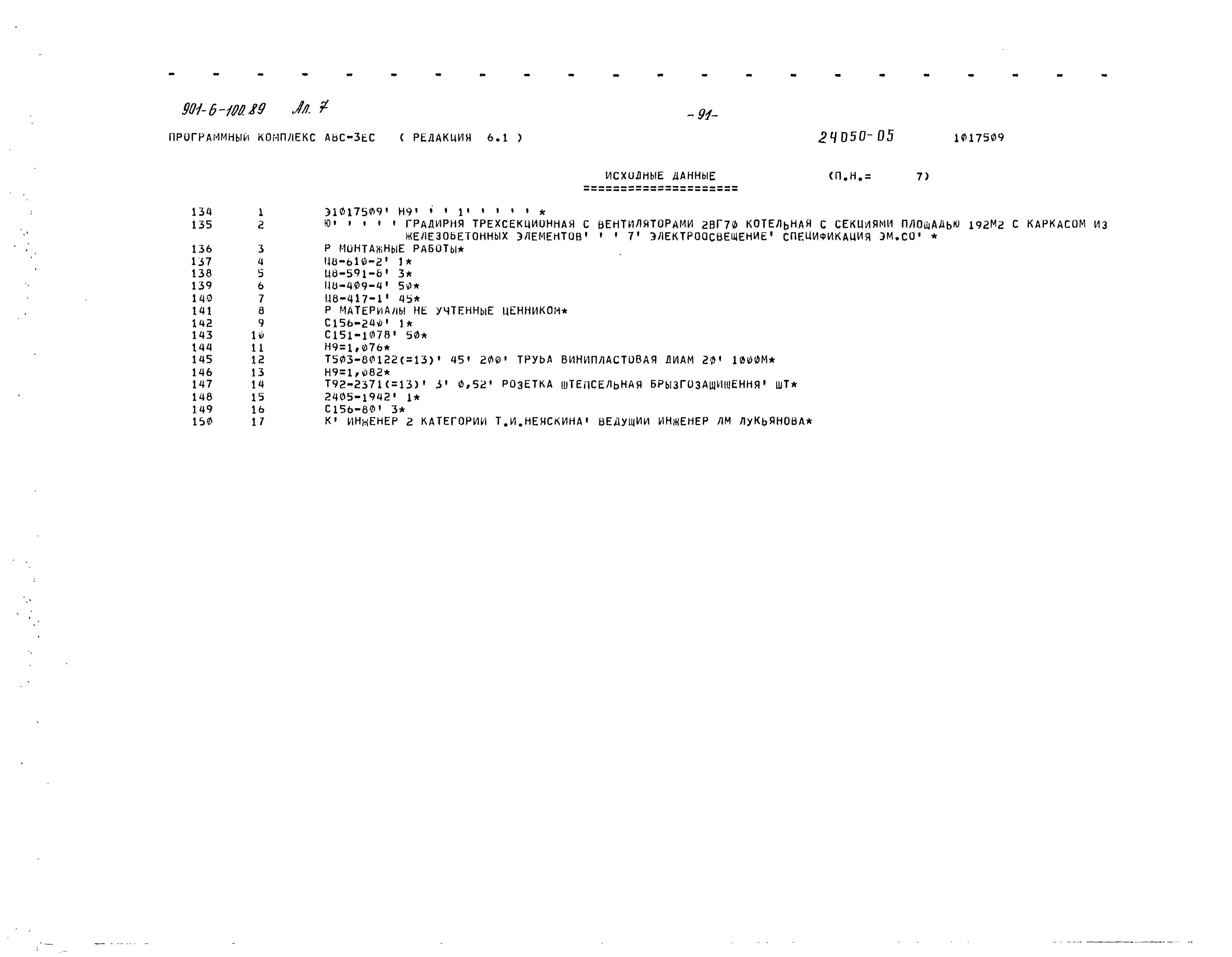 Типовой проект 901-6-100.89