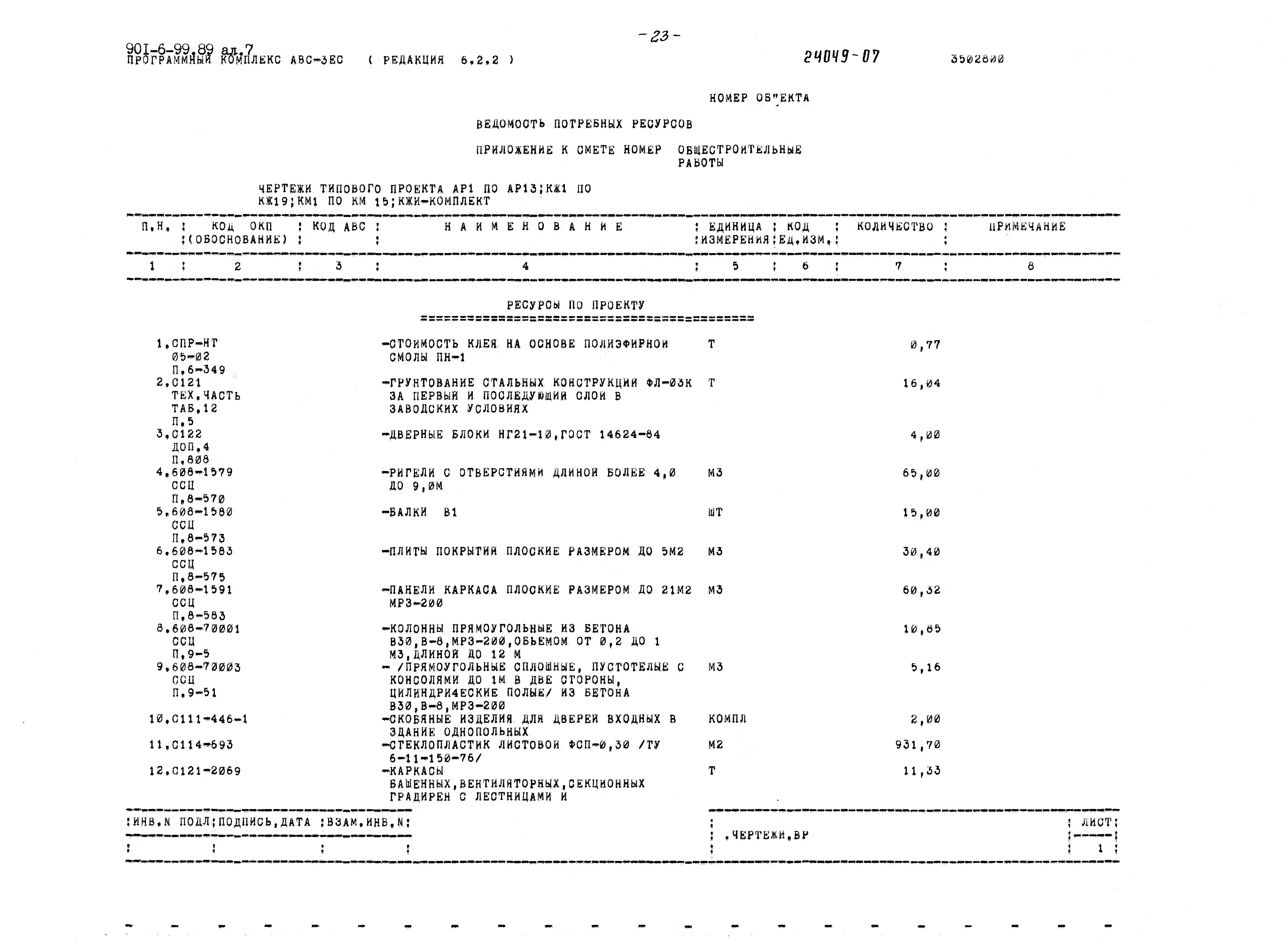 Типовой проект 901-6-99.89