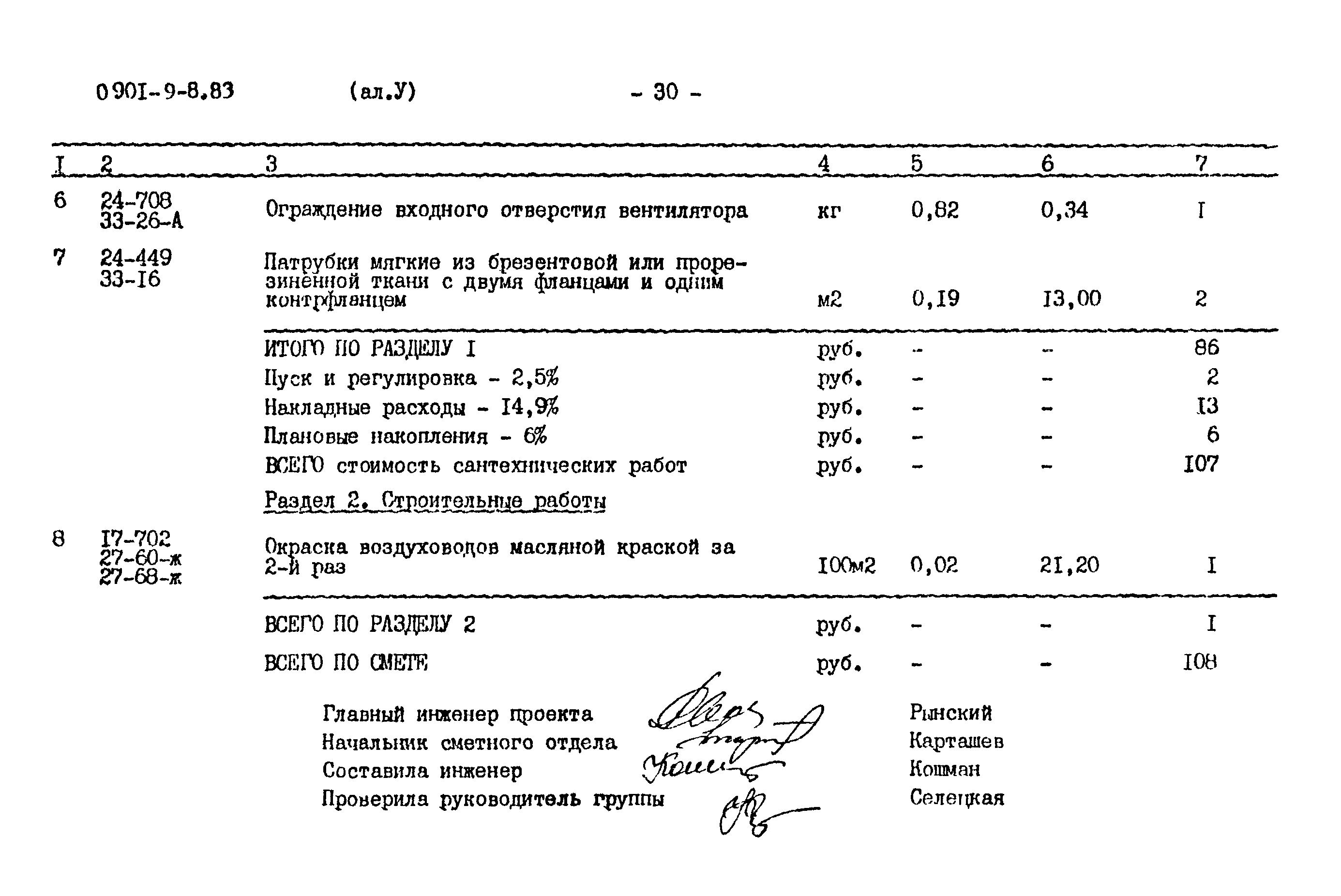 Типовой проект 0901-9-8.83