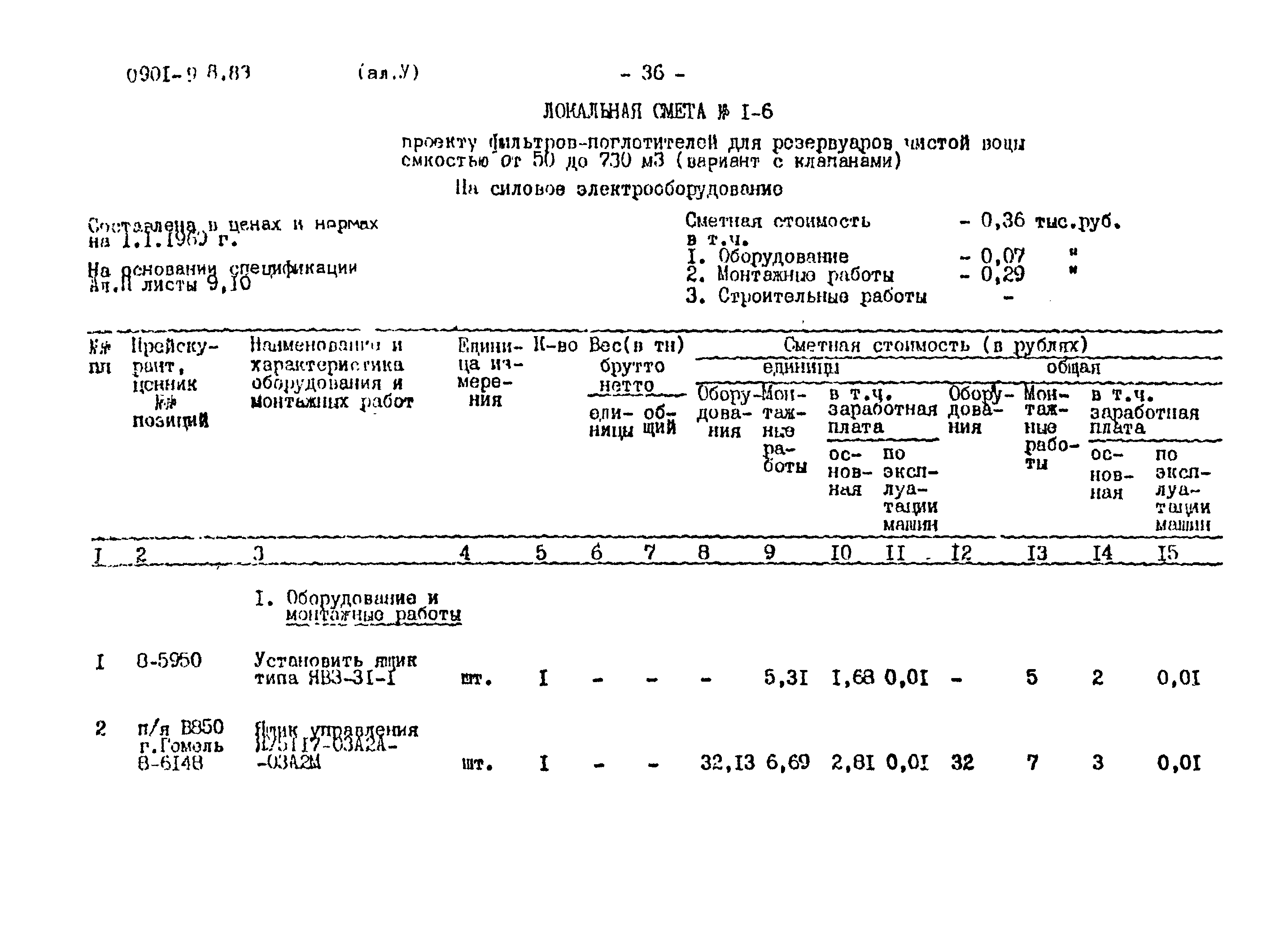 Типовой проект 0901-9-8.83