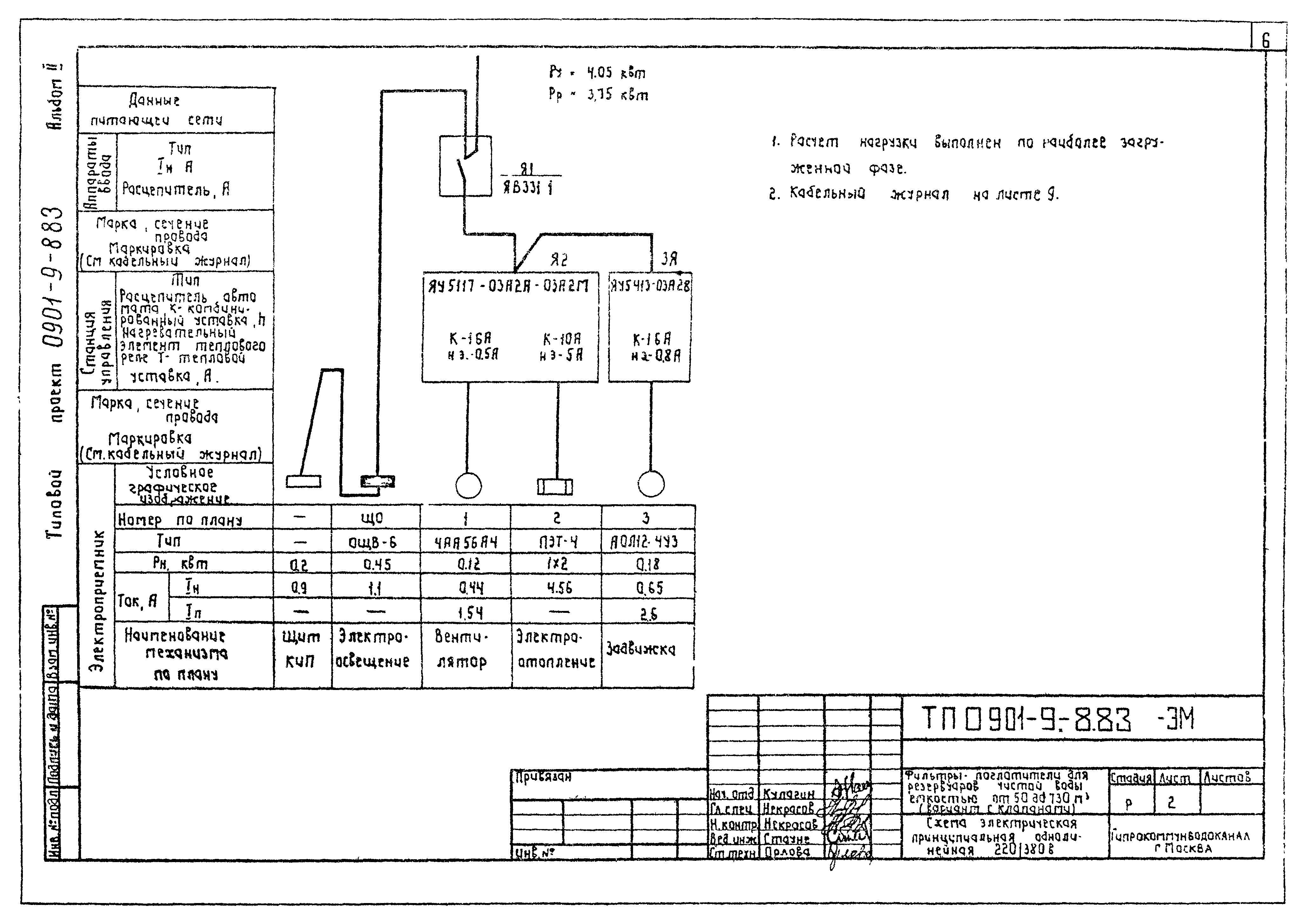 Типовой проект 0901-9-8.83