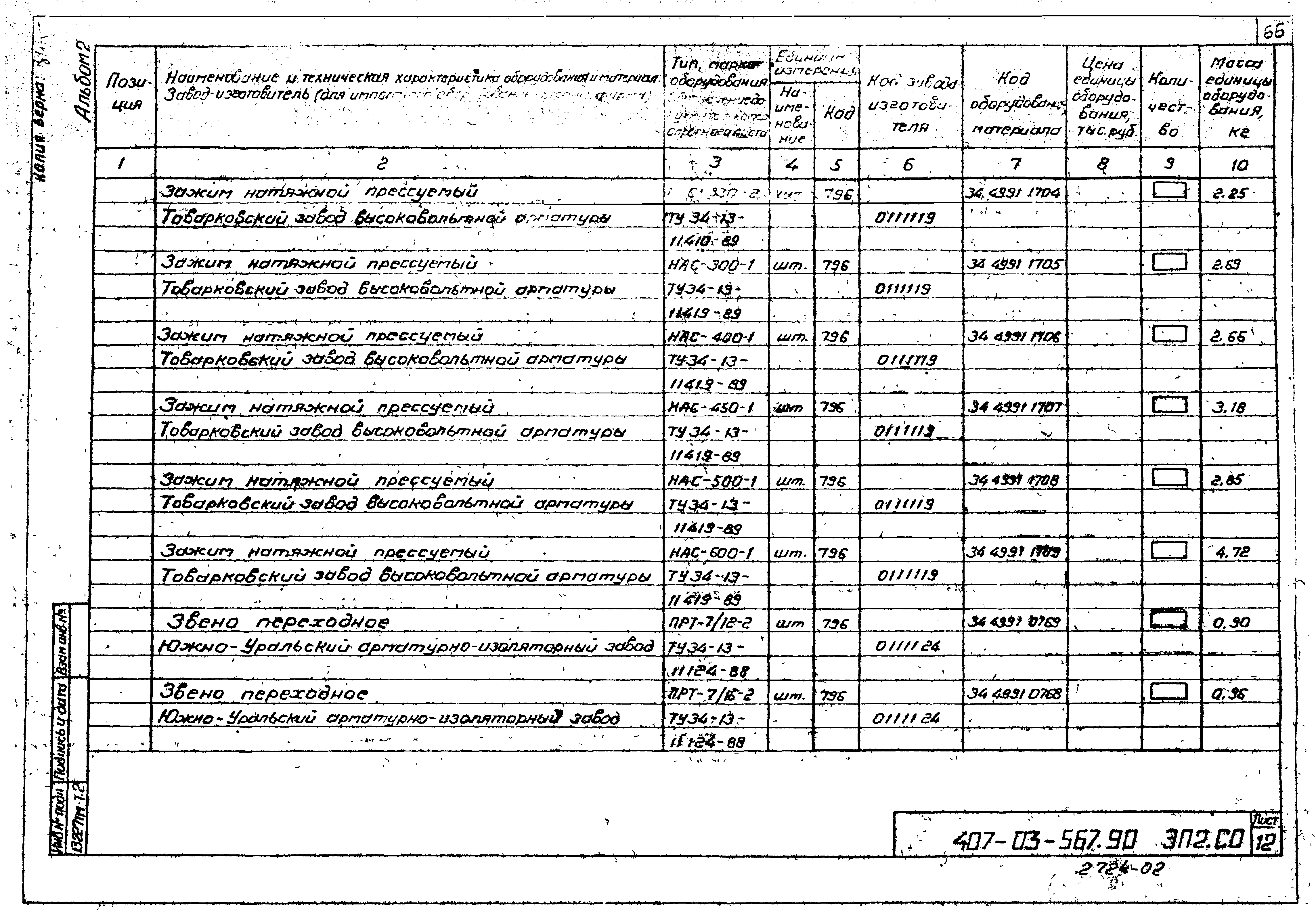 Типовые материалы для проектирования 407-03-567.90