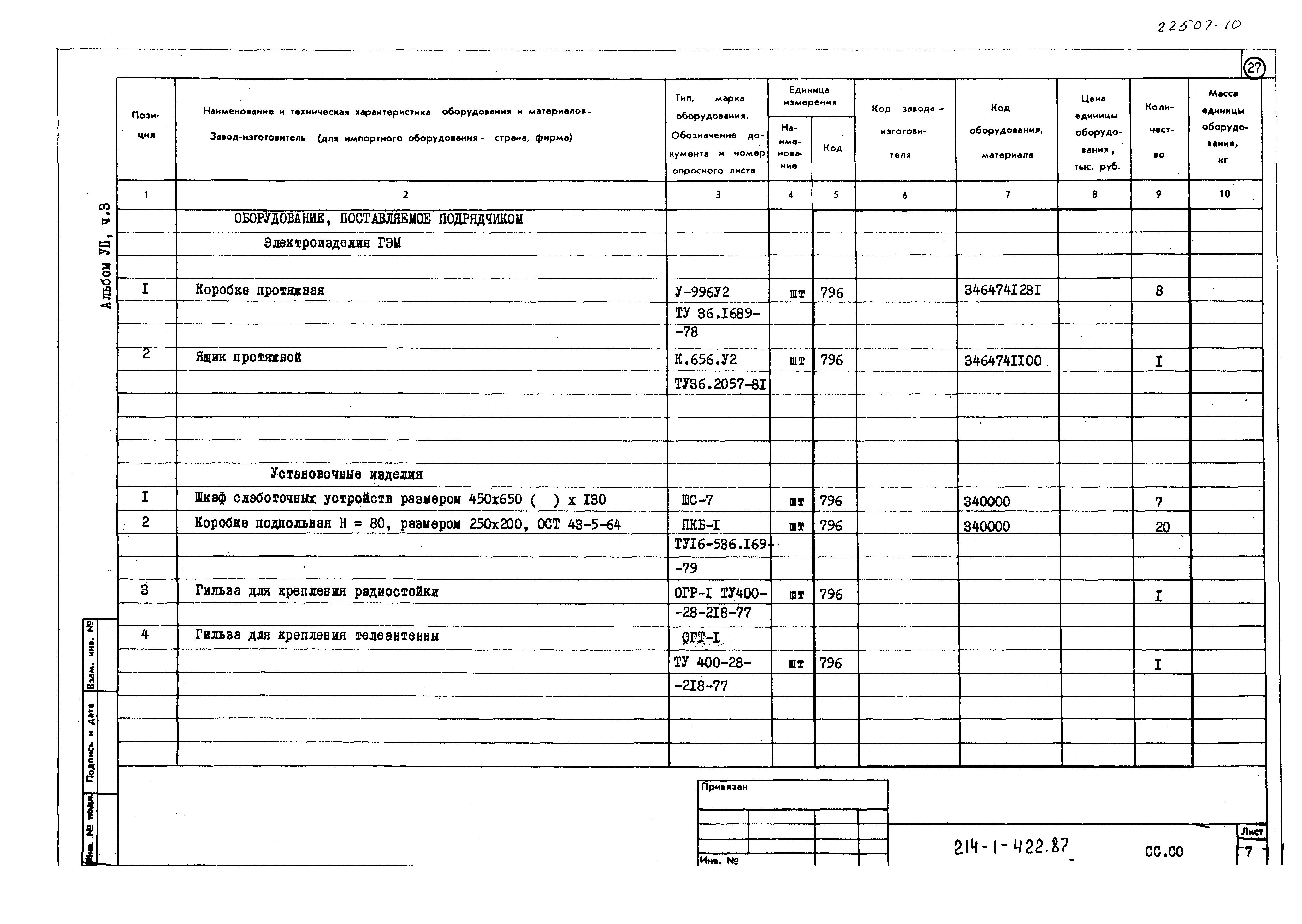 Типовой проект 214-1-422.87