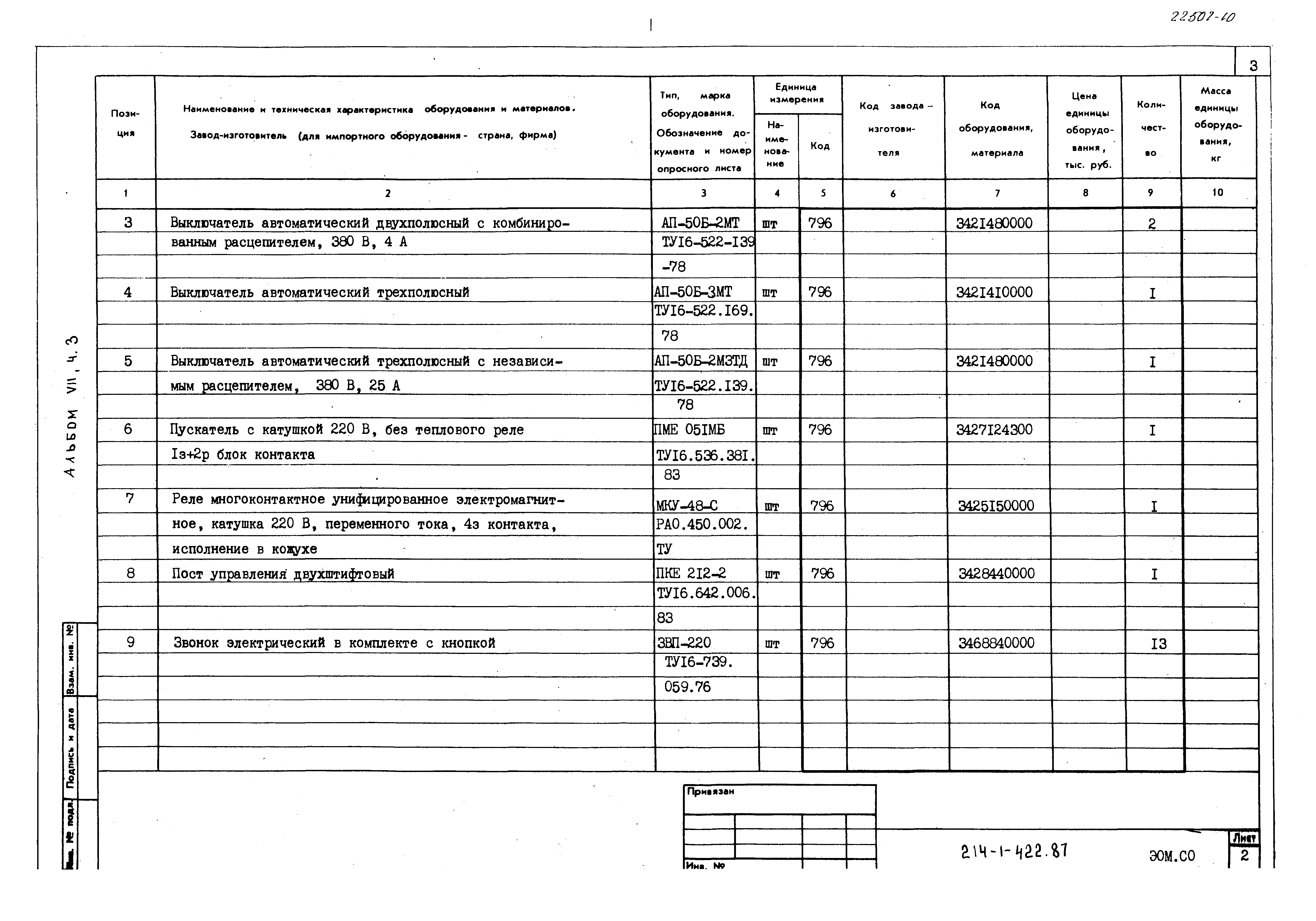 Типовой проект 214-1-422.87