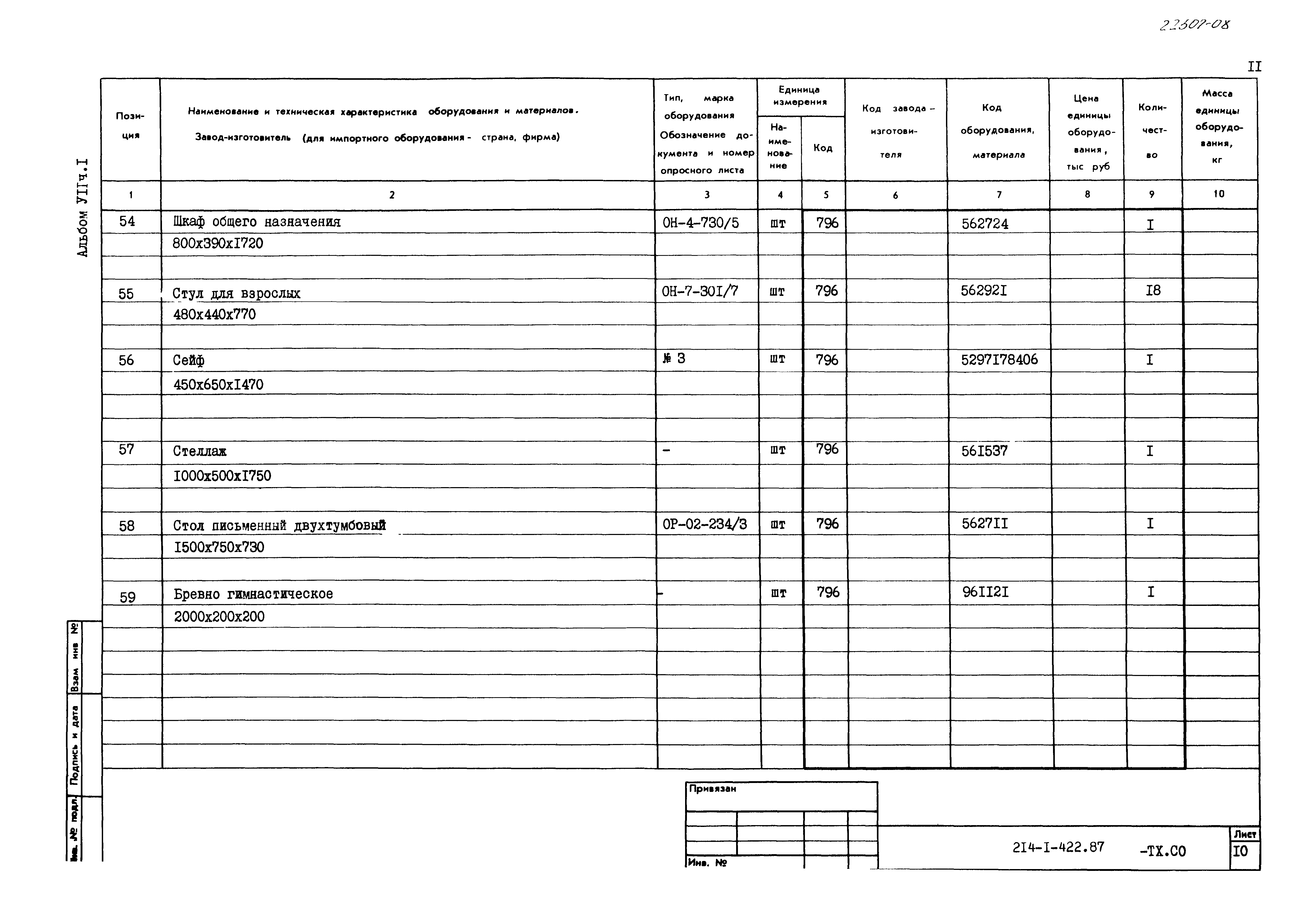 Типовой проект 214-1-422.87