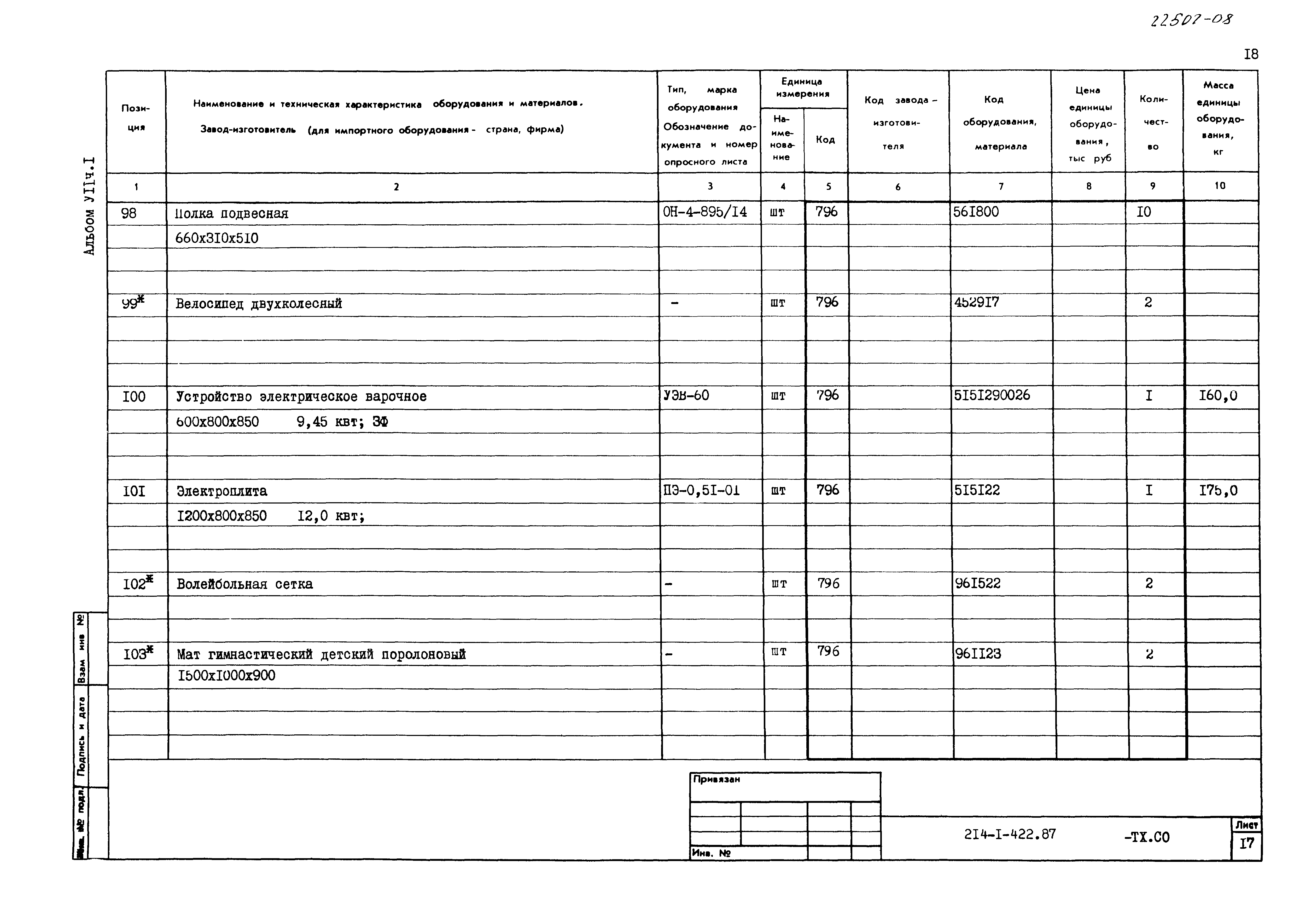 Типовой проект 214-1-422.87