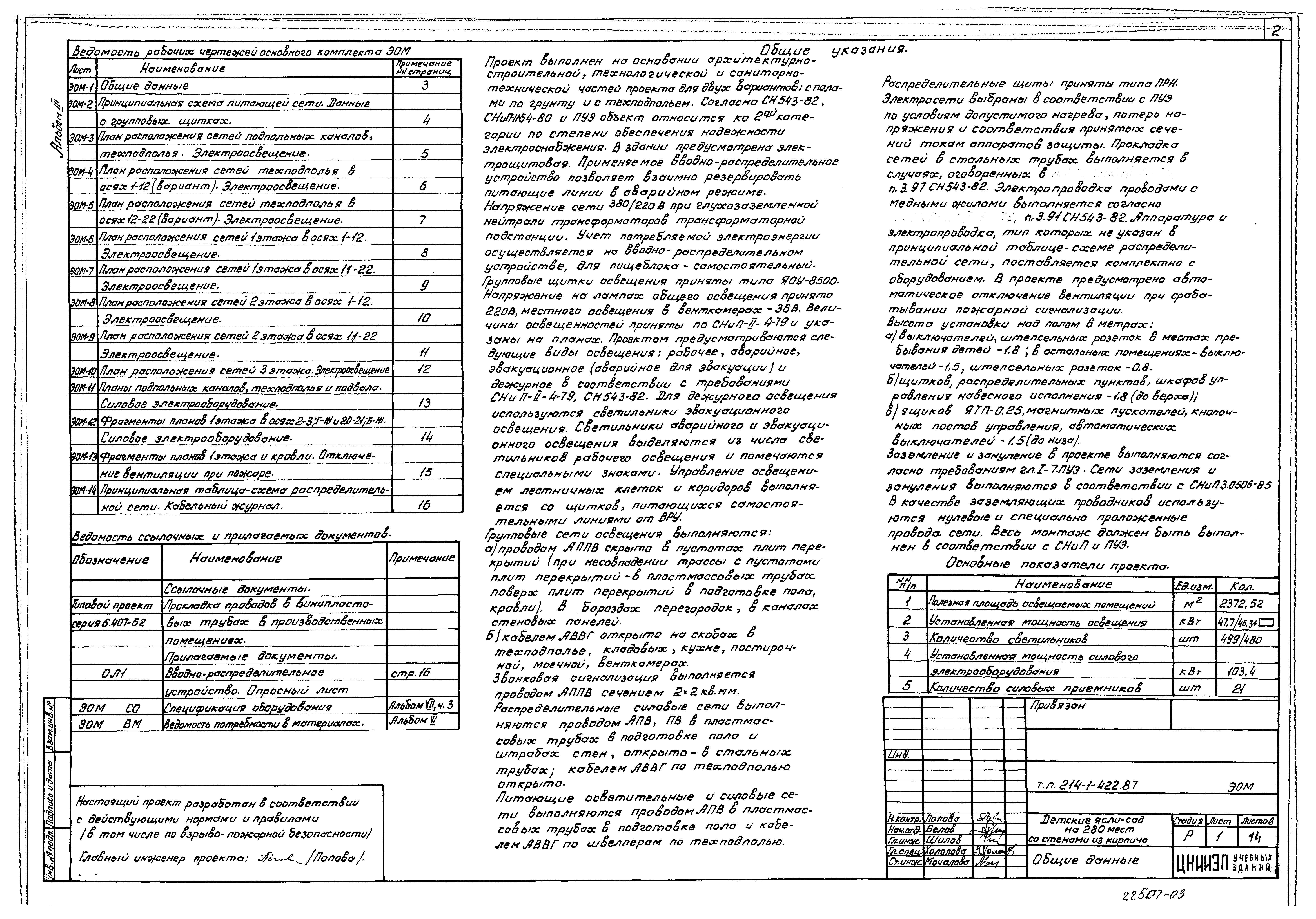 Типовой проект 214-1-422.87