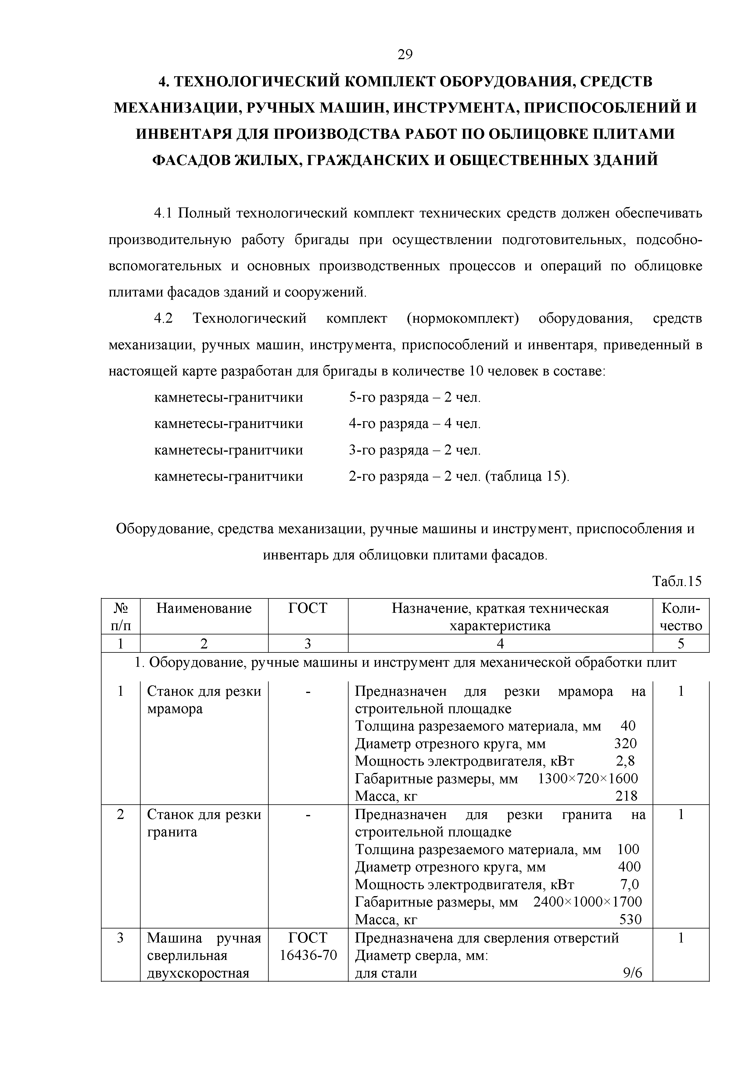 Технологическая карта 134-06 ТК