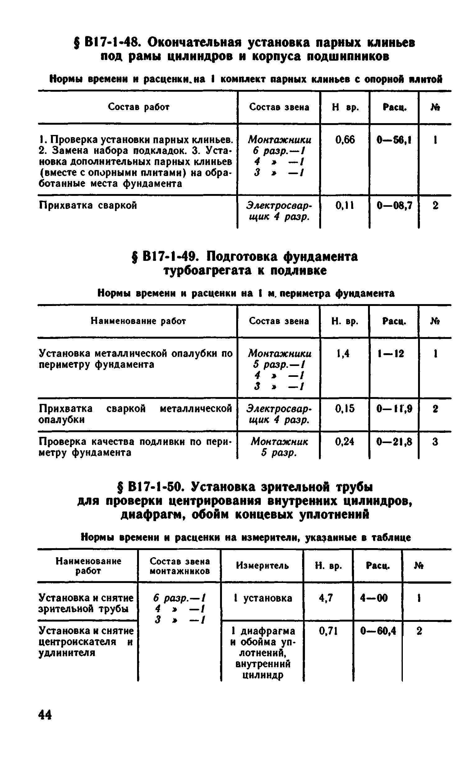 ВНиР В17-1