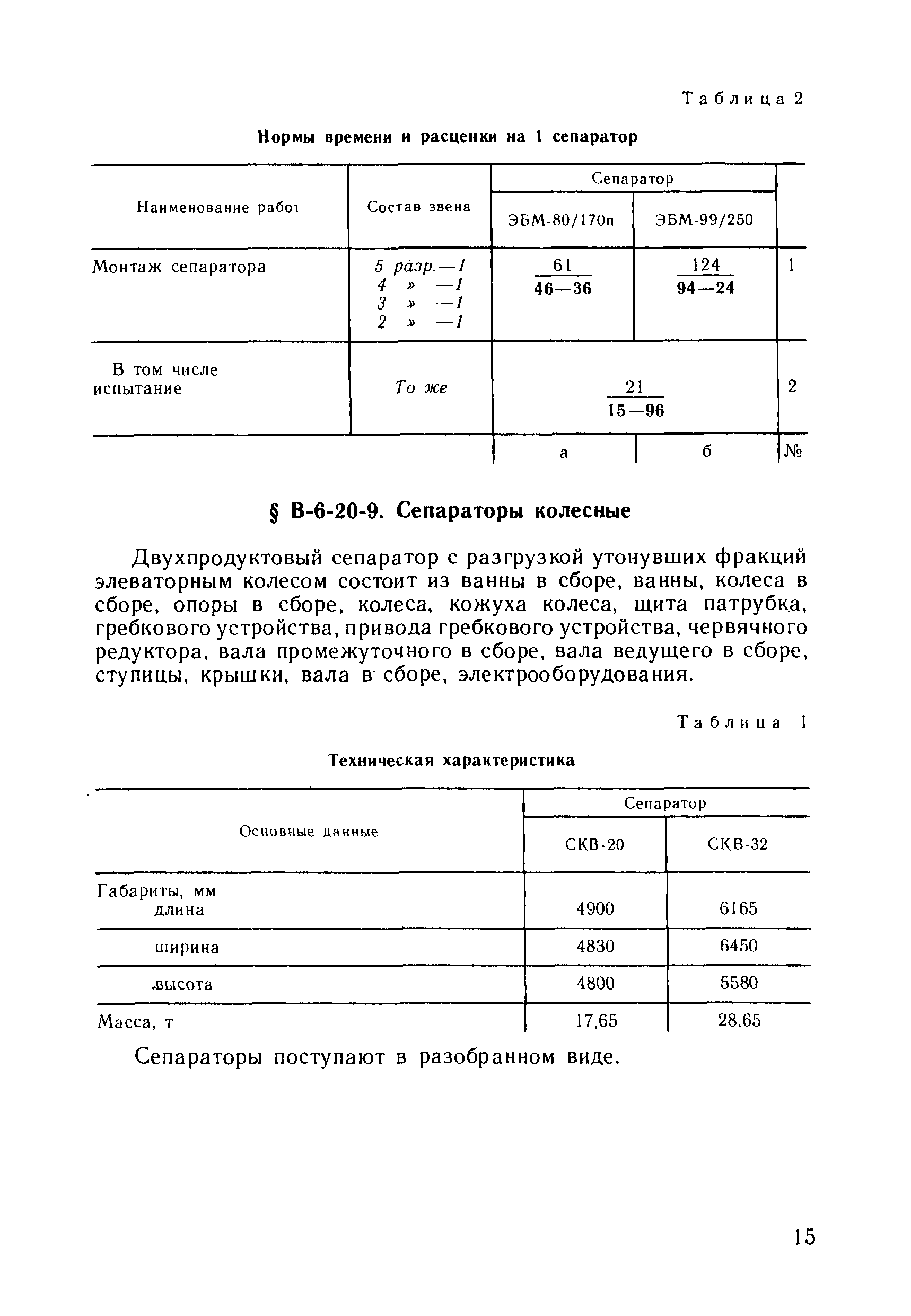 ВНиР В6-20