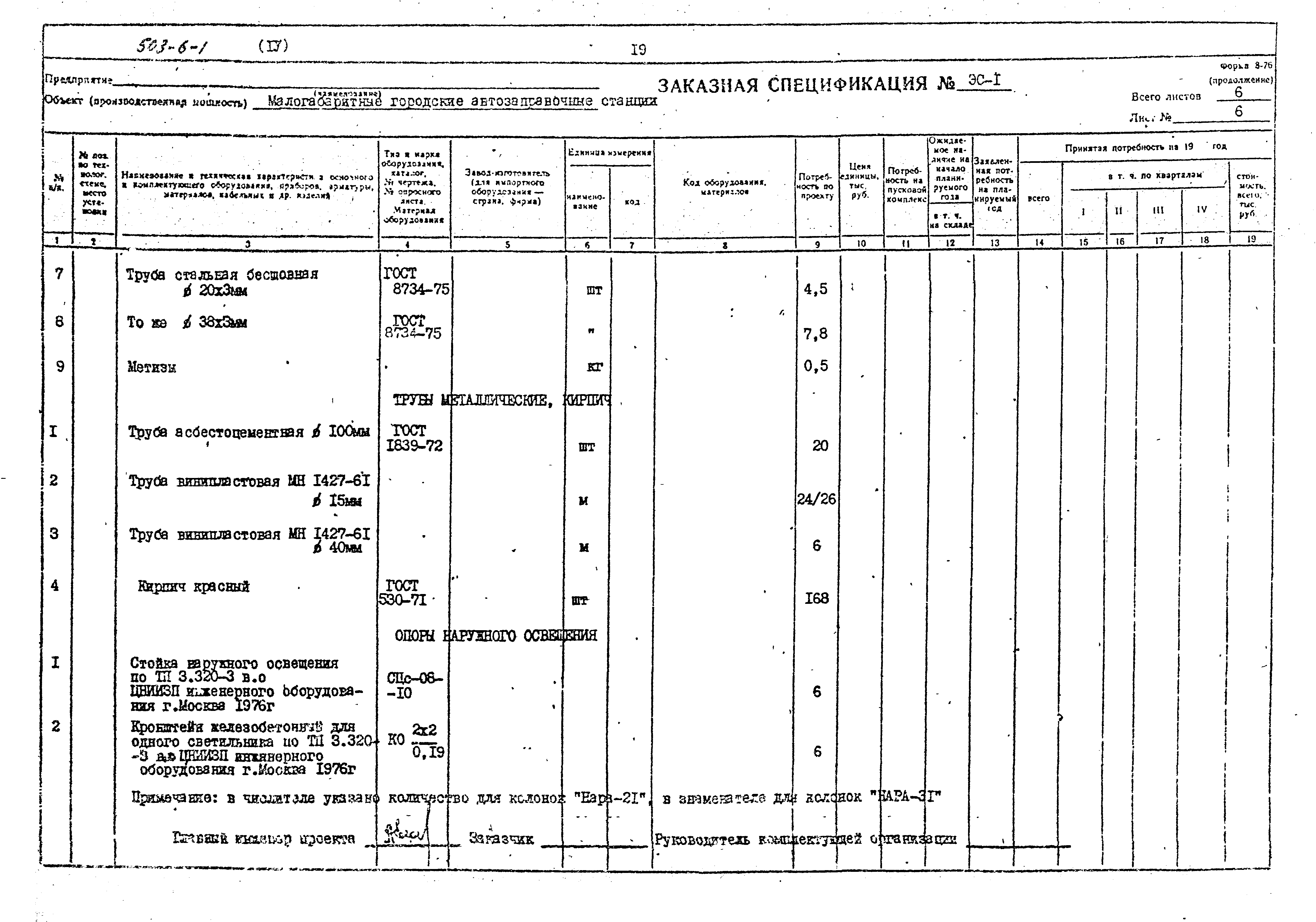 Типовой проект 503-6-1