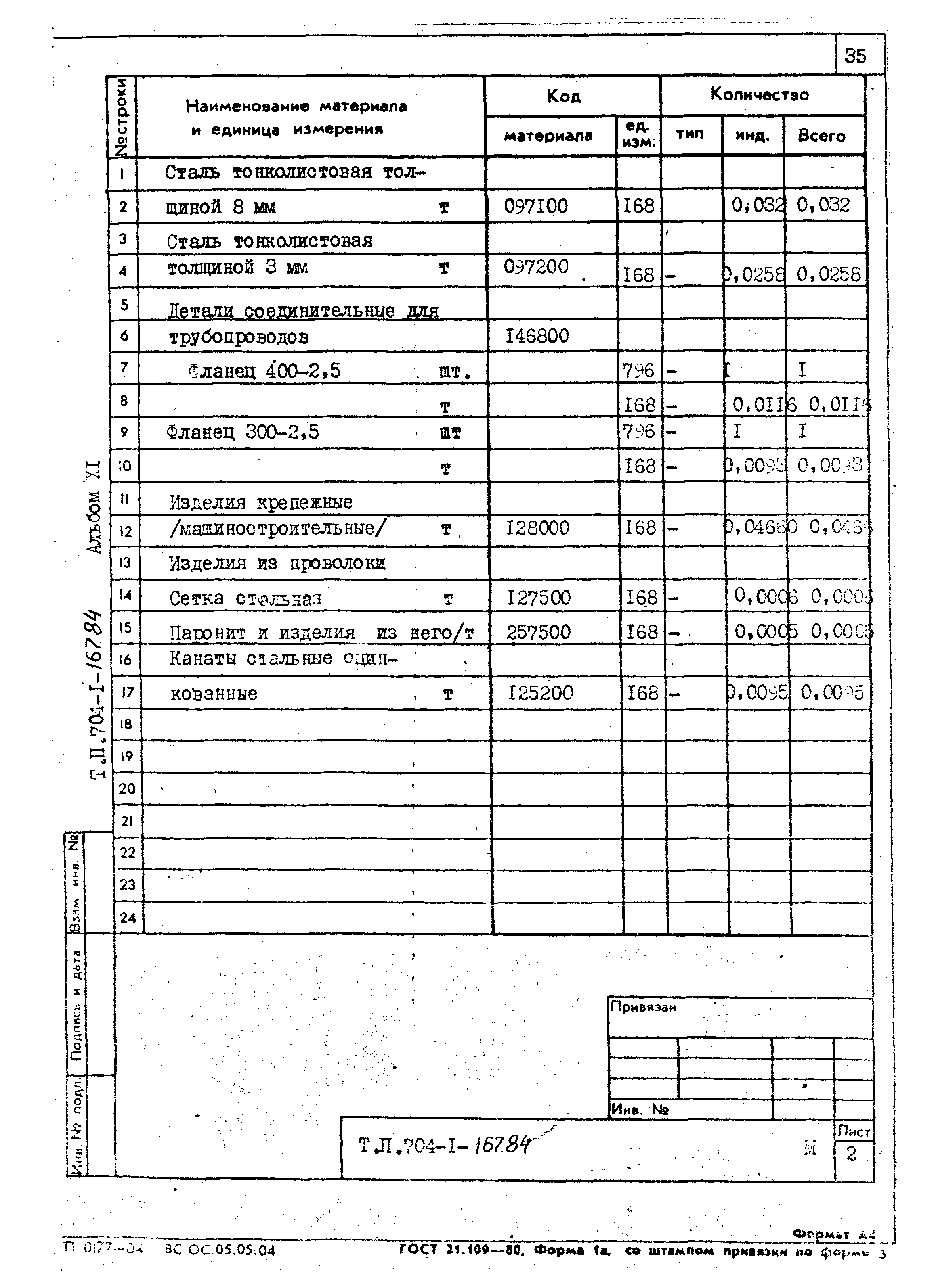 Типовой проект 704-1-167.84