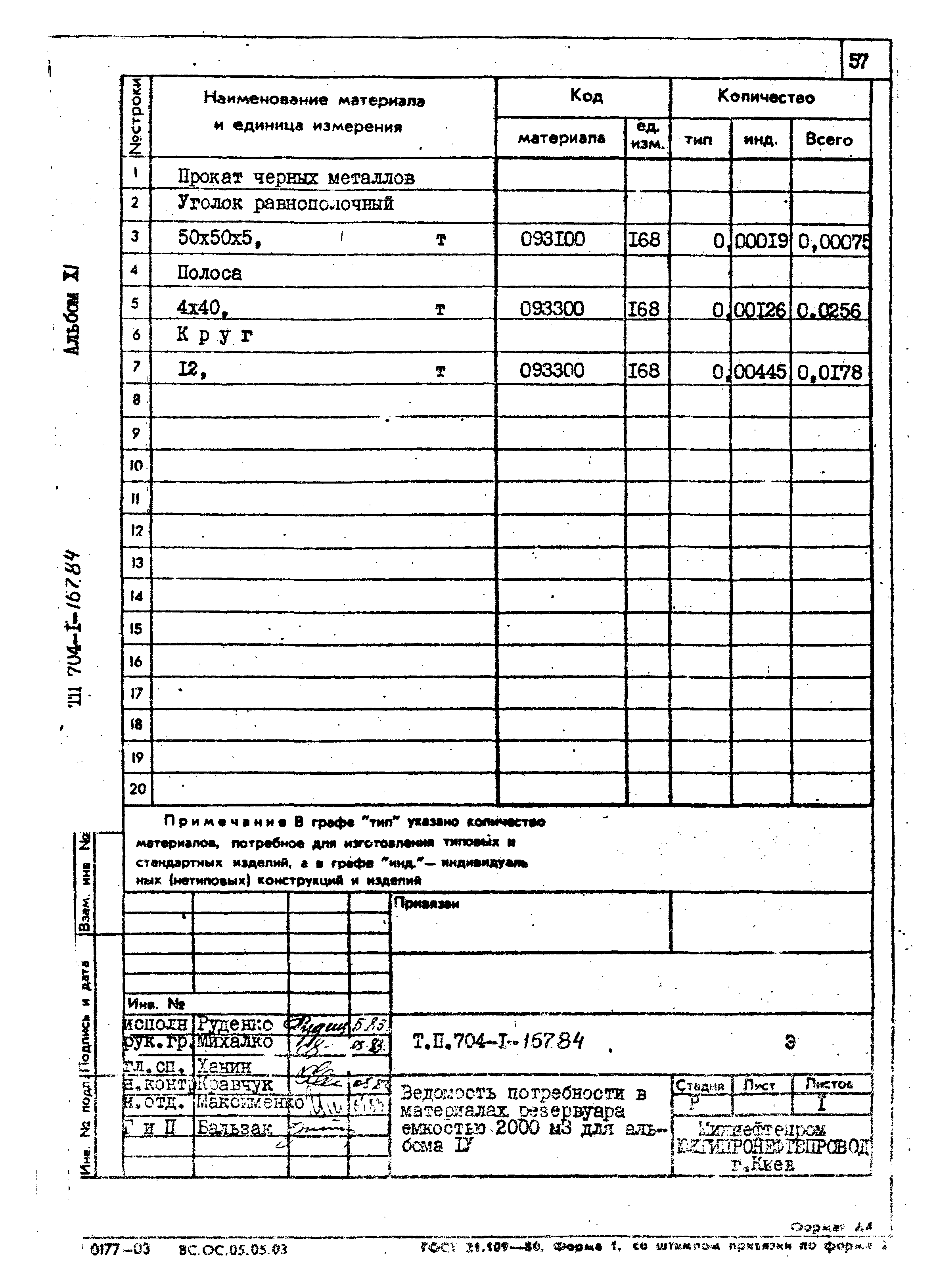 Типовой проект 704-1-167.84
