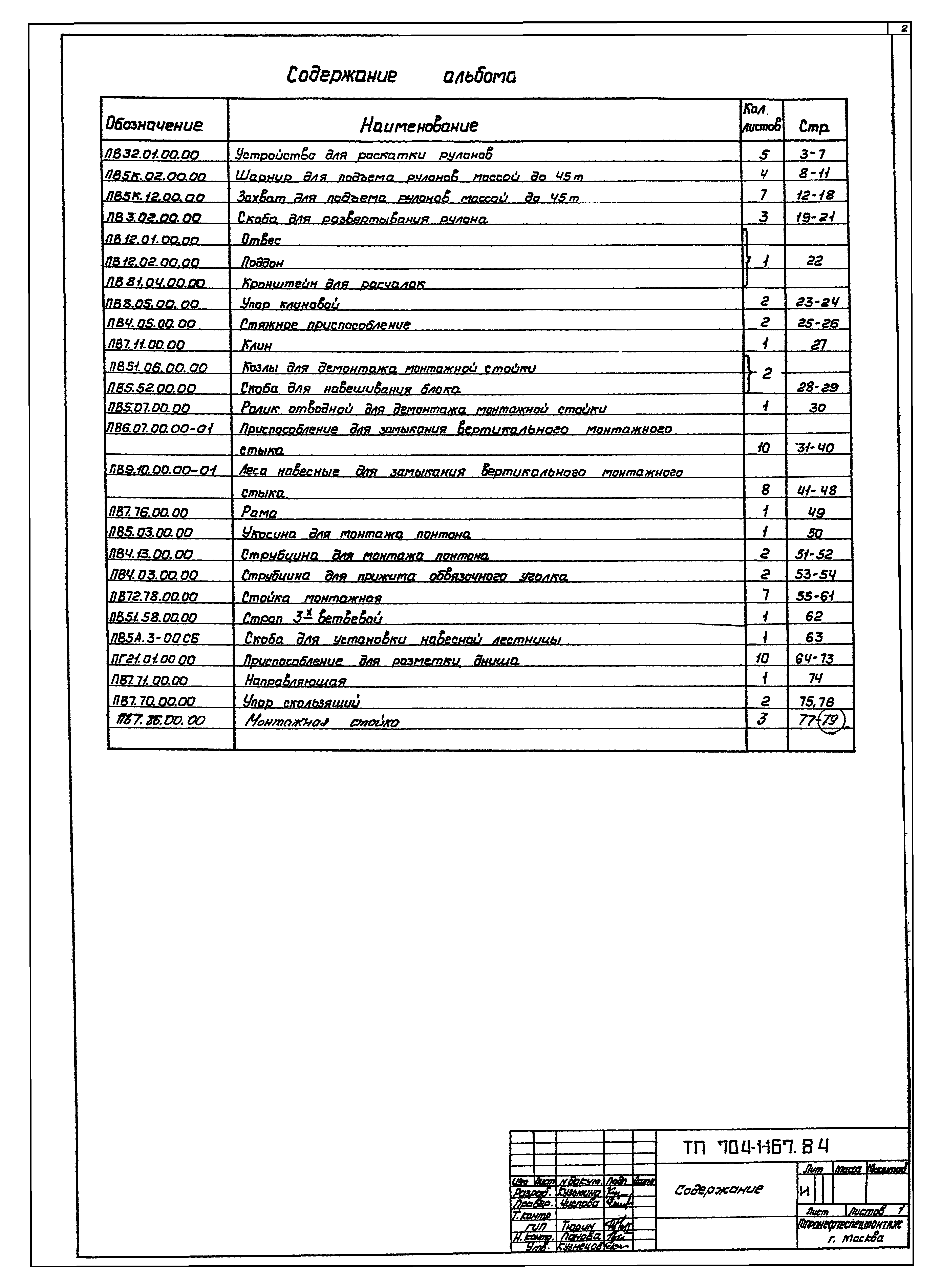 Типовой проект 704-1-167.84
