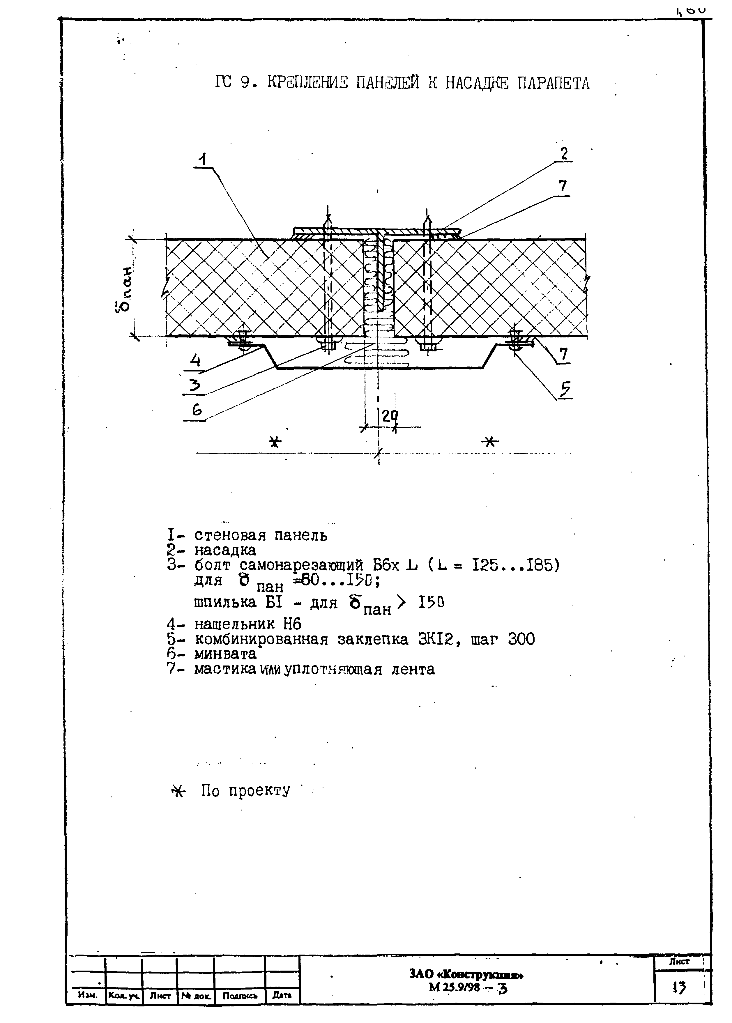 Шифр М25.9/98