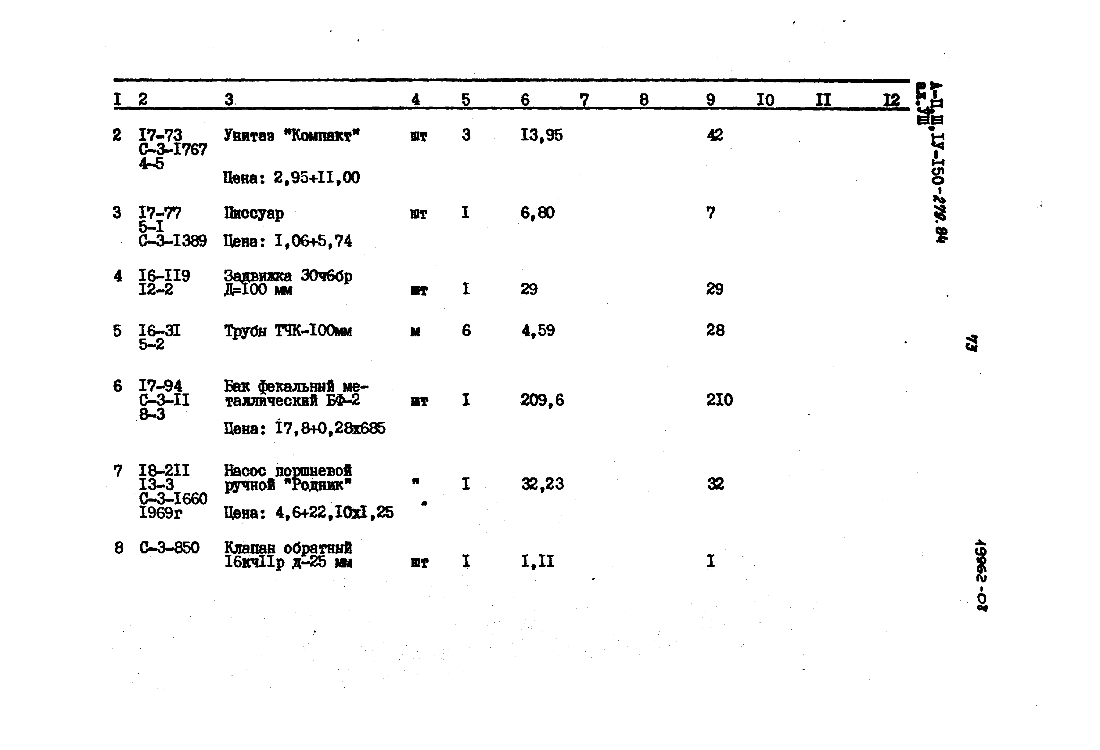 Типовой проект A-II,III,IV-150-279.84