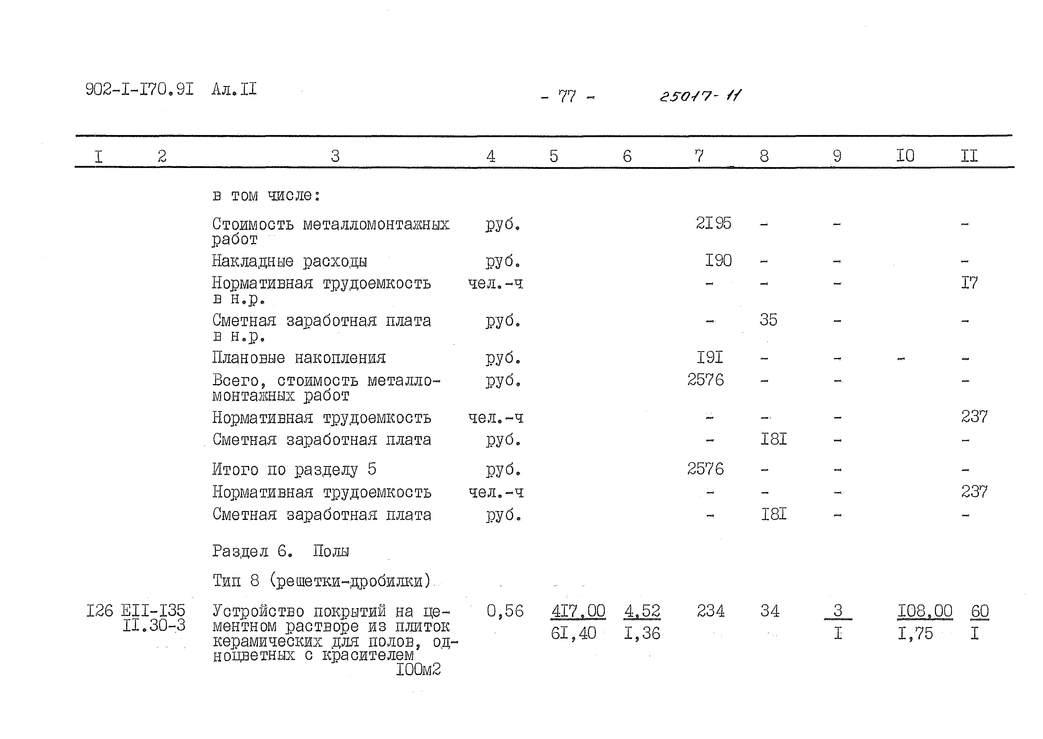 Типовой проект 902-1-170.91