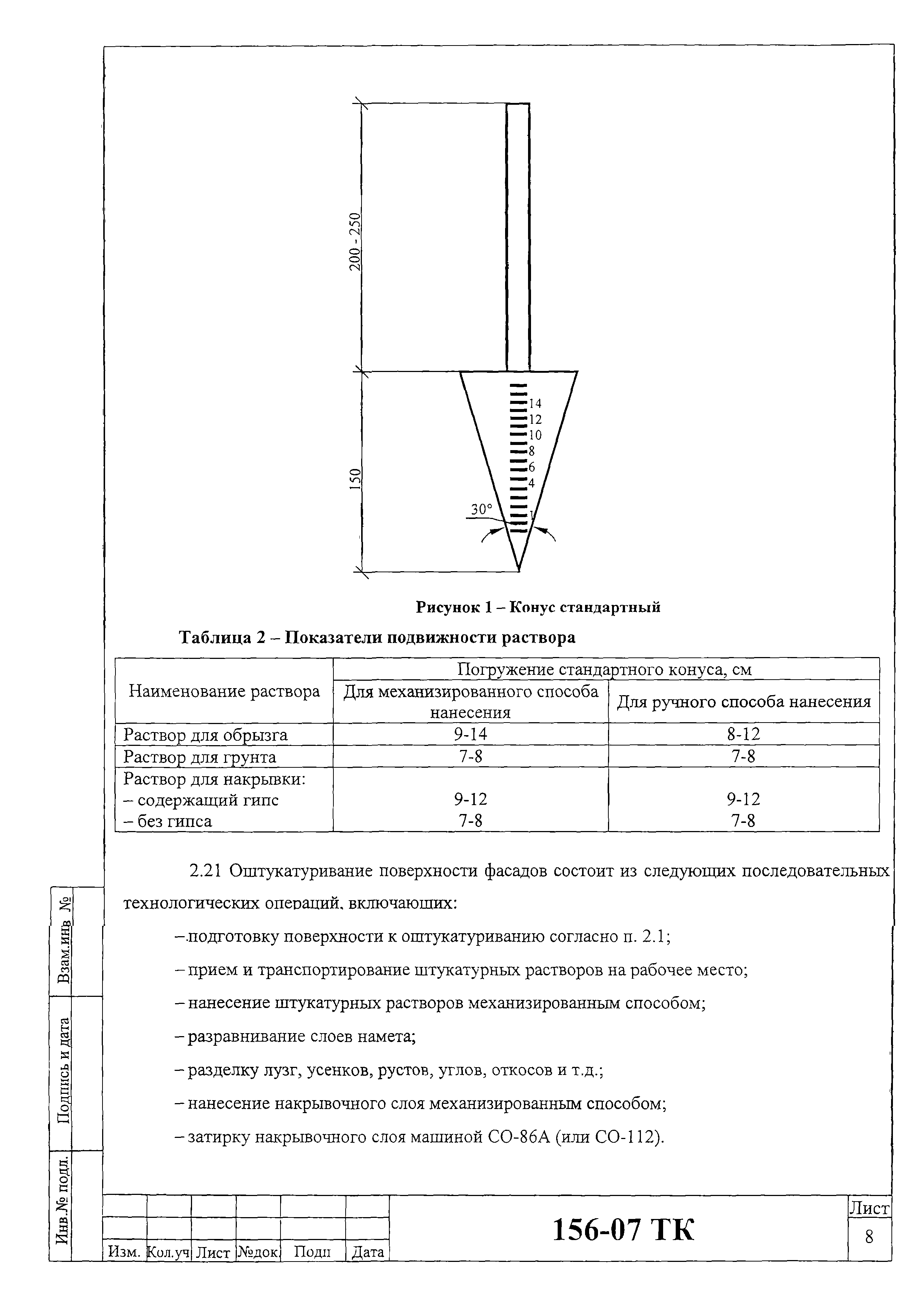 Технологическая карта 156-07 ТК