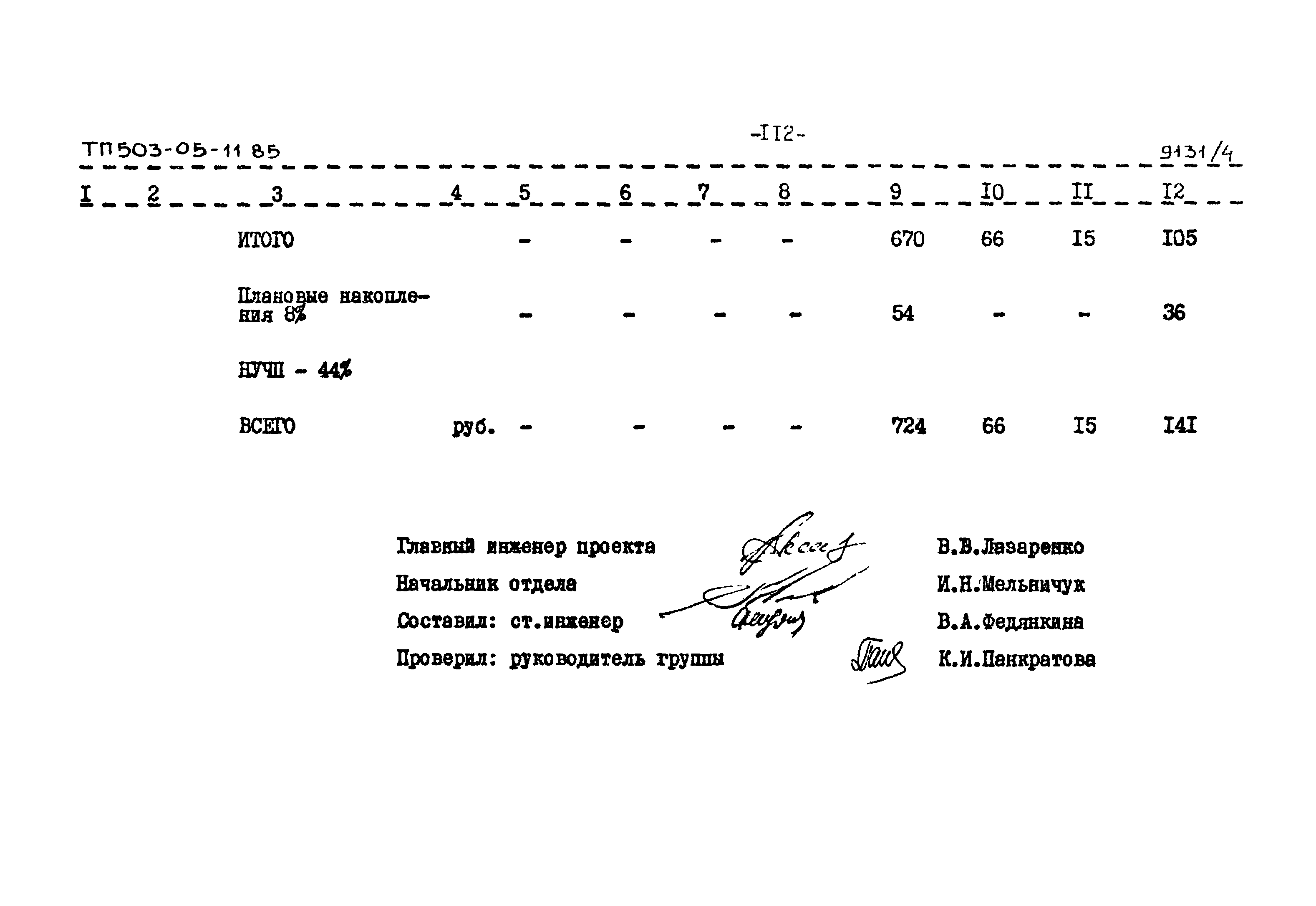 Типовой проект 503-05-11.85