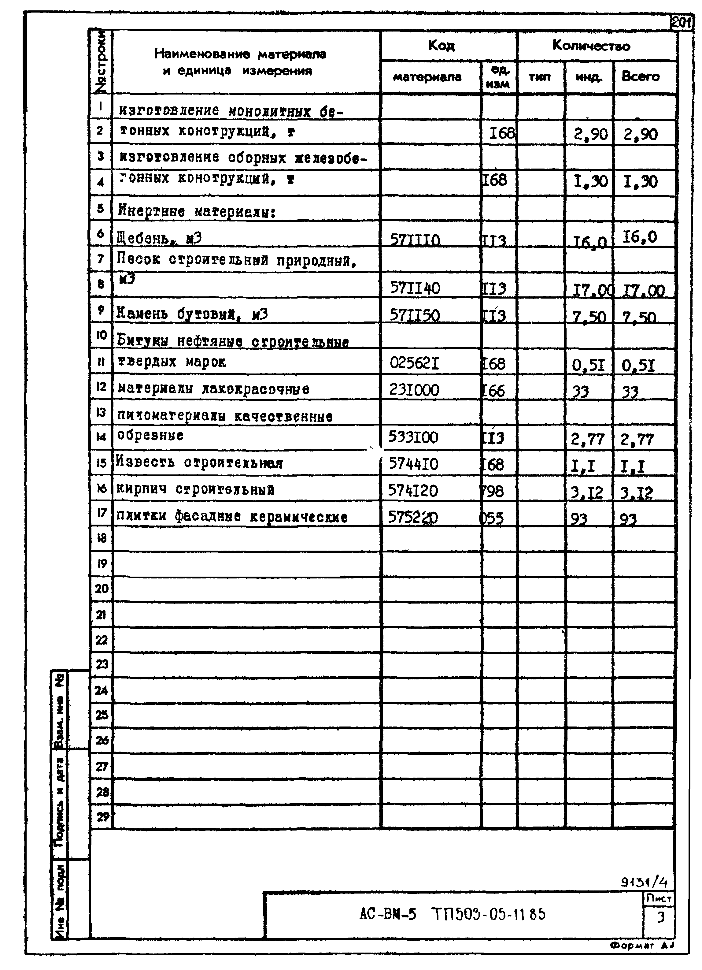 Типовой проект 503-05-11.85