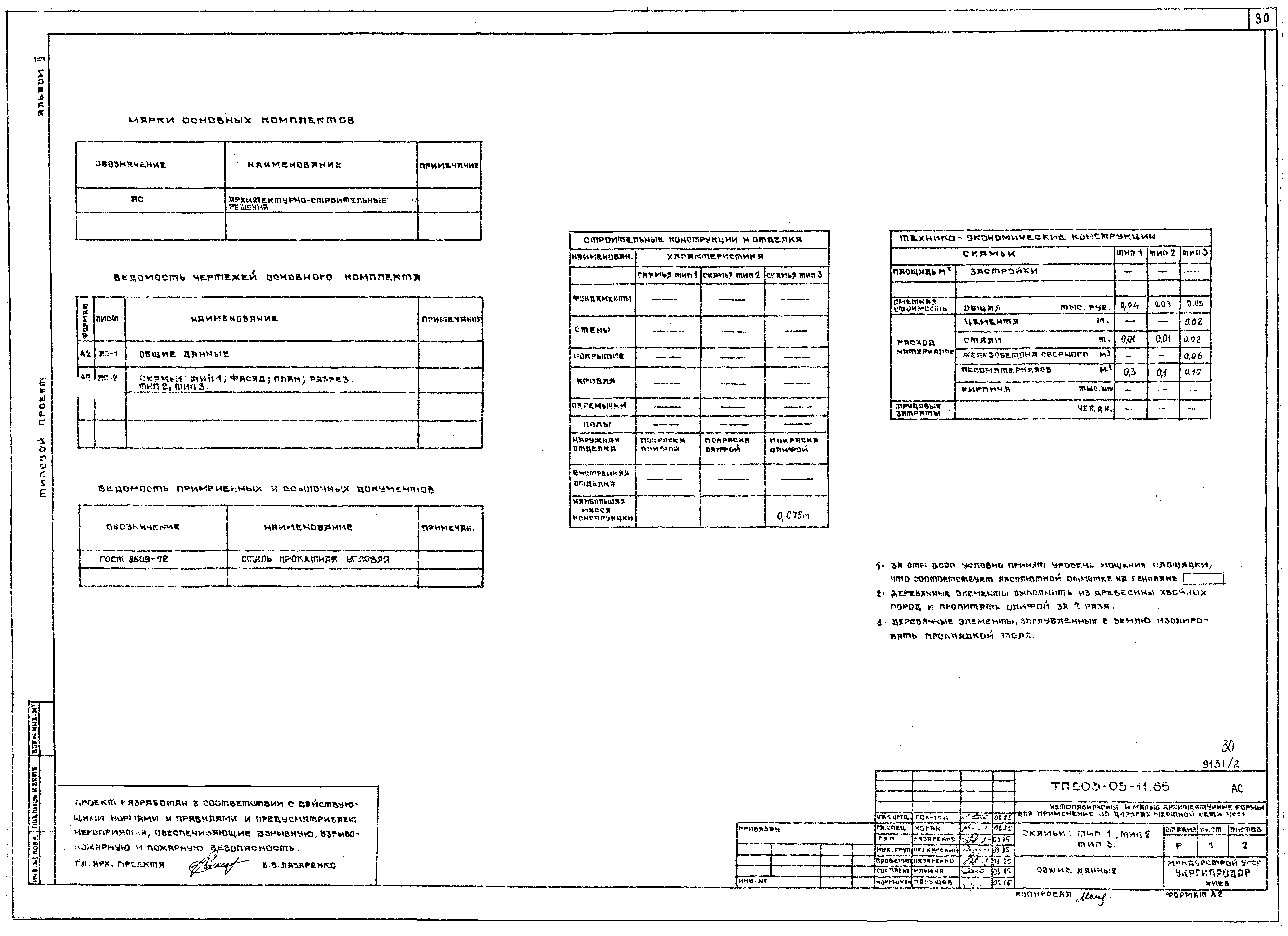 Типовой проект 503-05-11.85