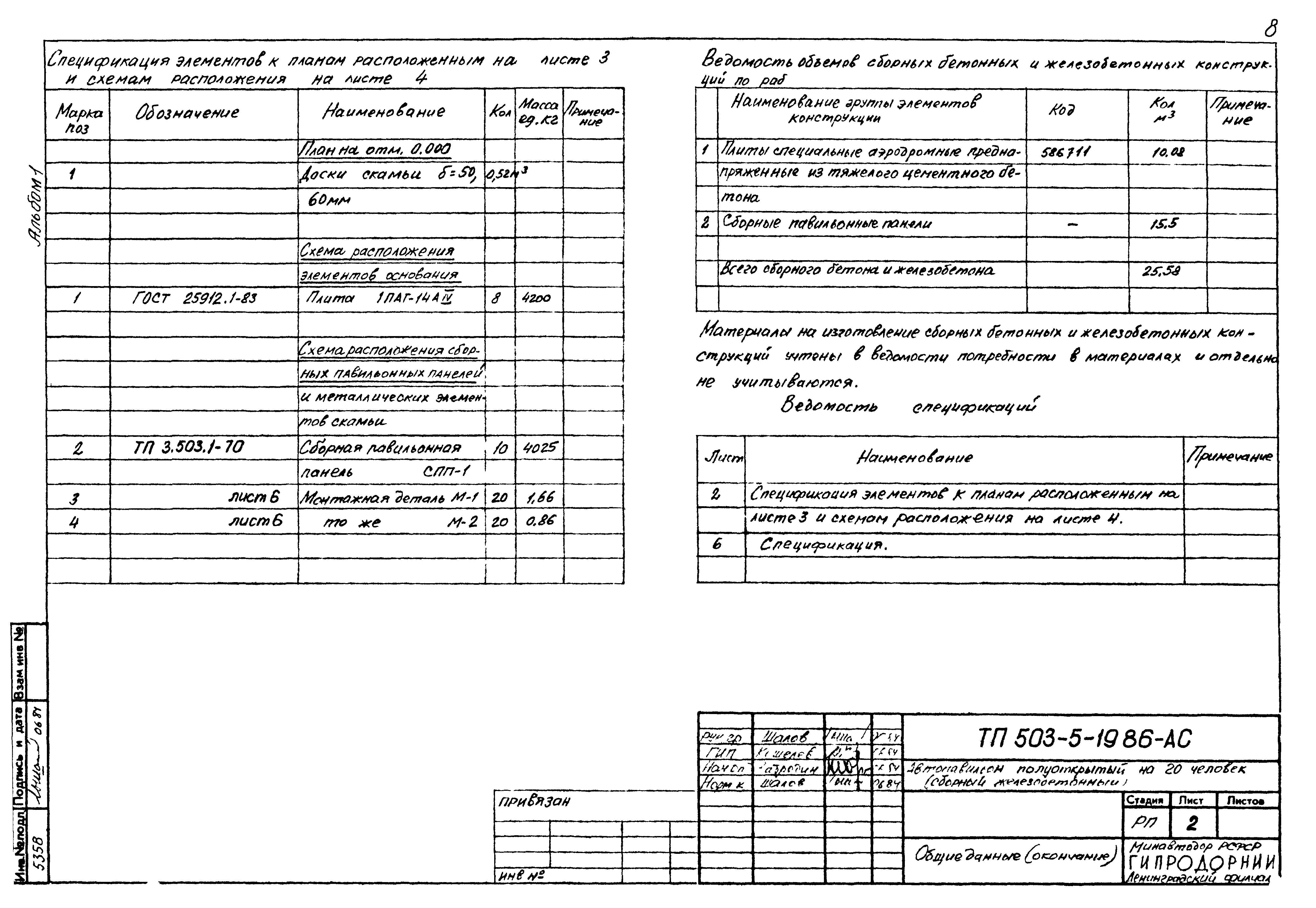 Типовой проект 503-5-19.86