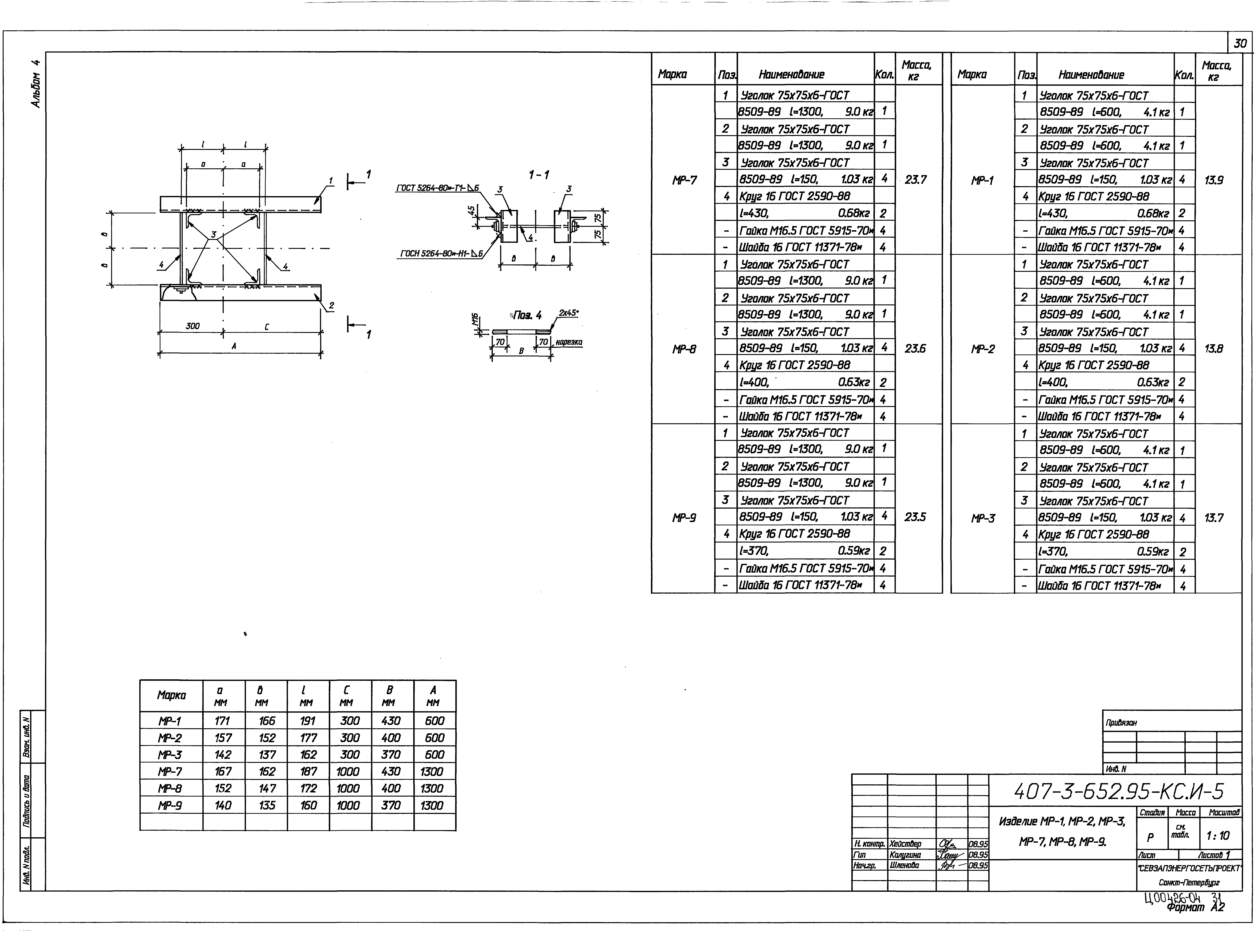 Типовой проект 407-3-652.95