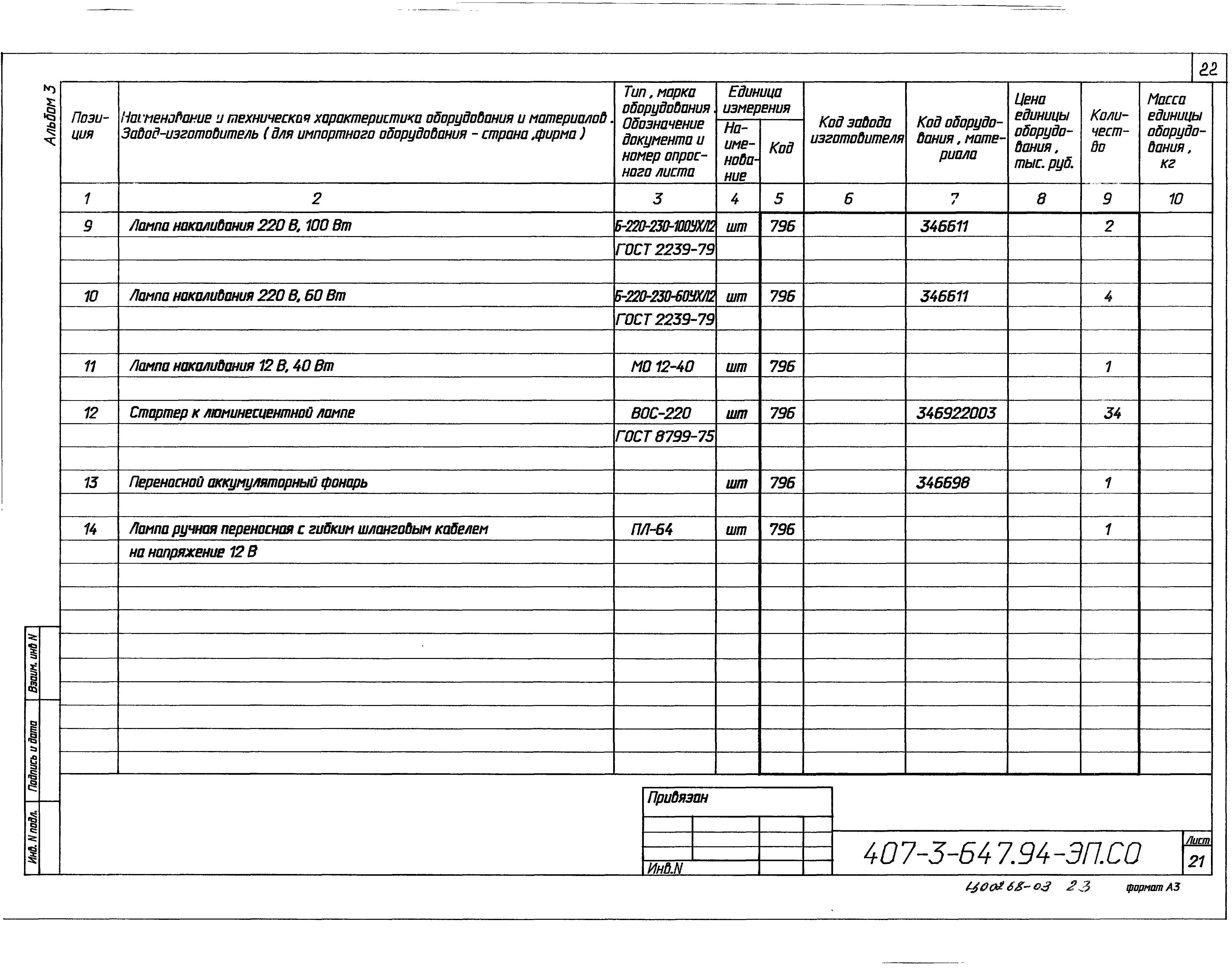 Типовой проект 407-3-647.94