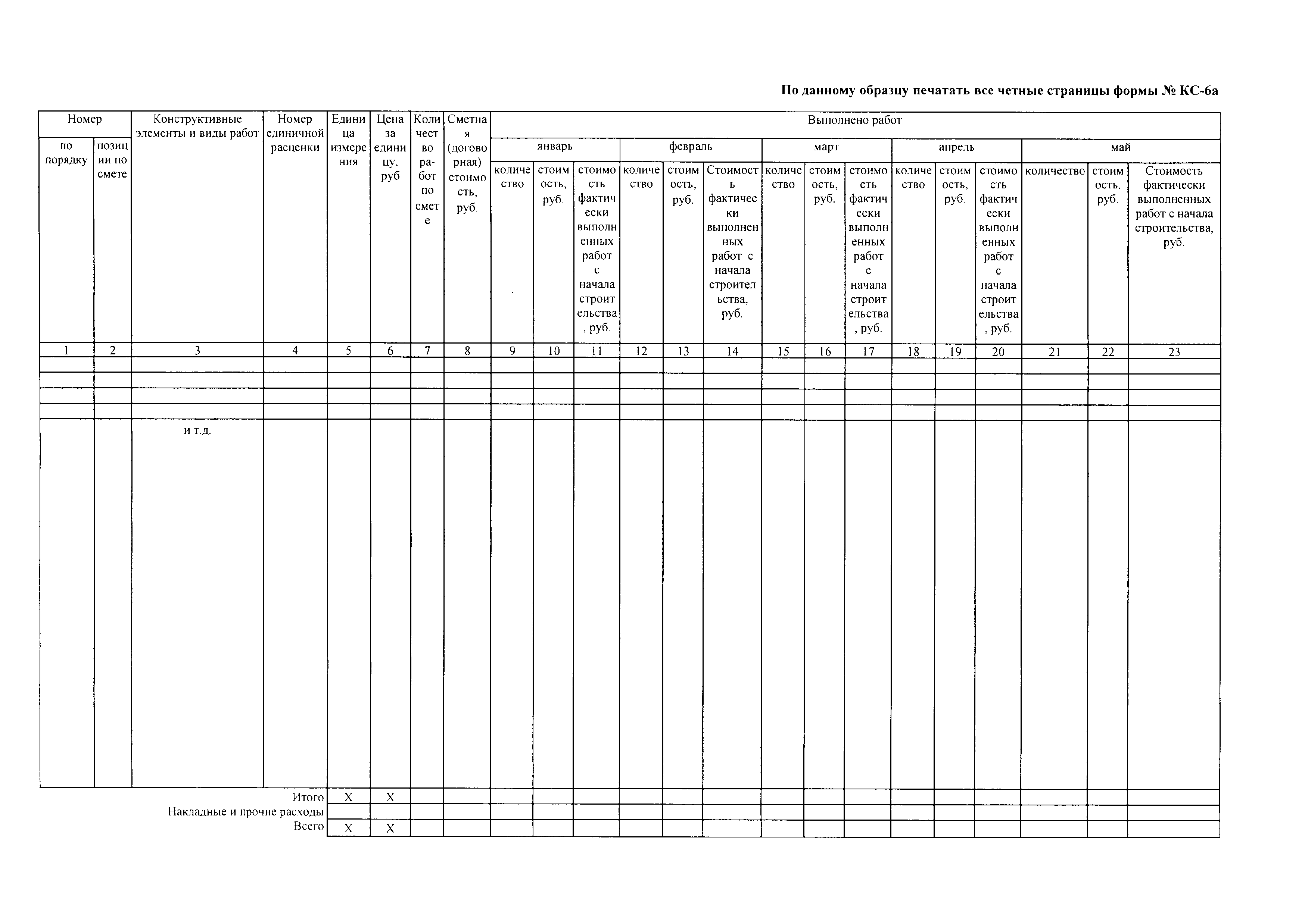 Журнал кс 6 образец