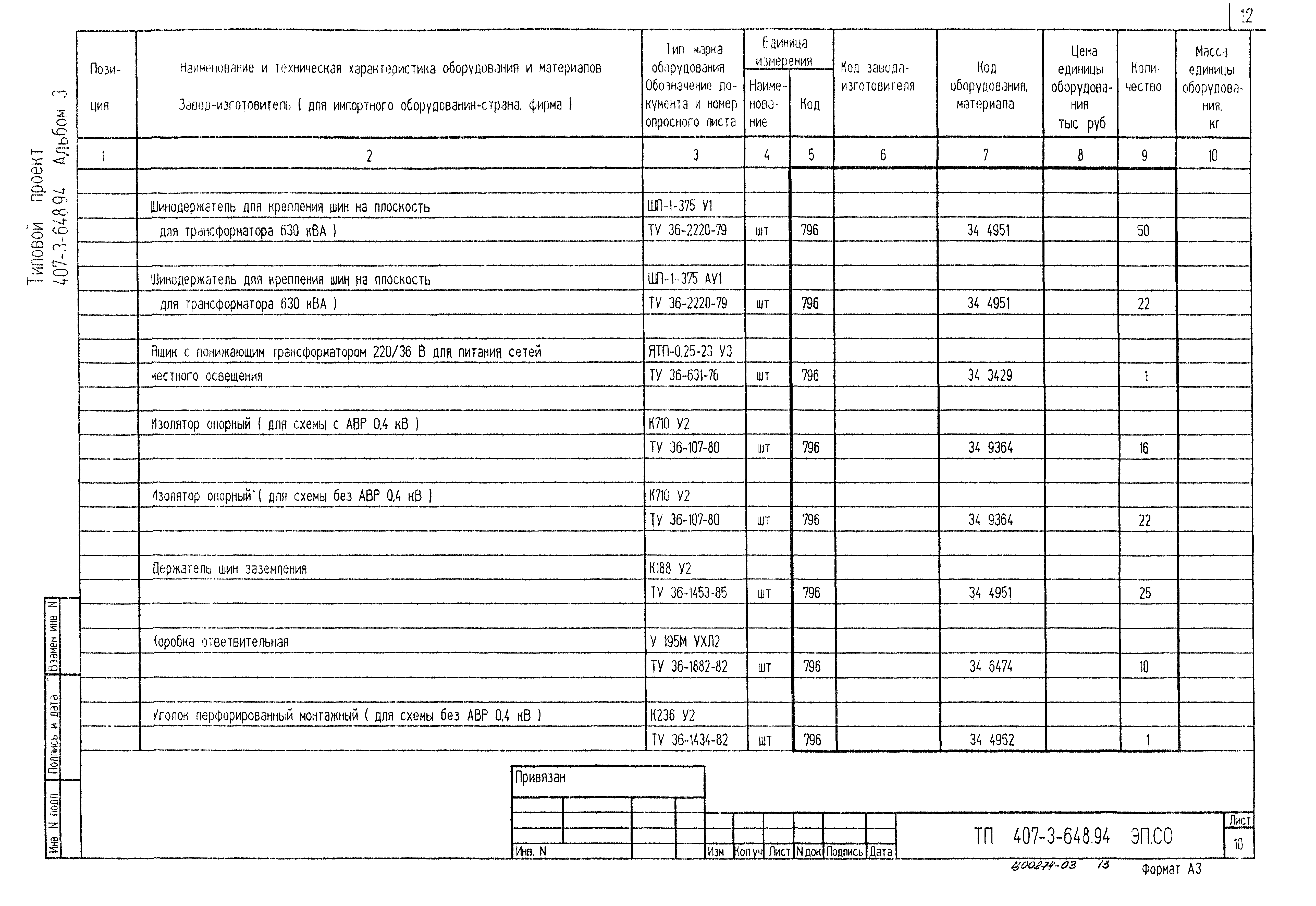 Типовой проект 407-3-648.94