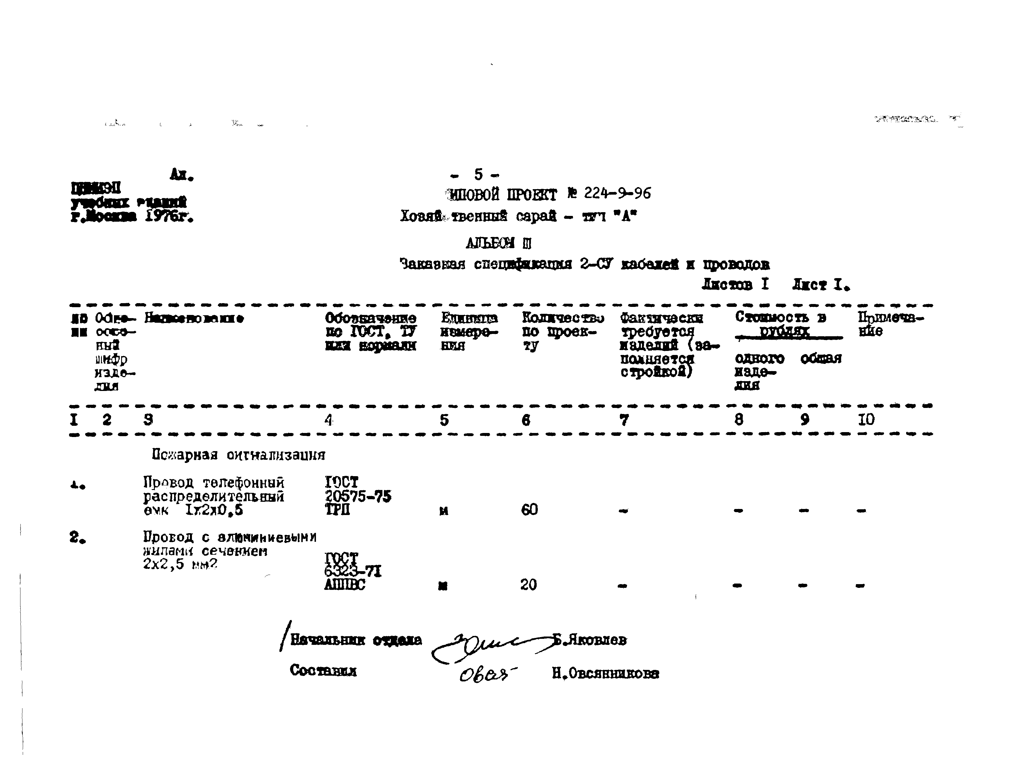 Типовой проект 224-9-96