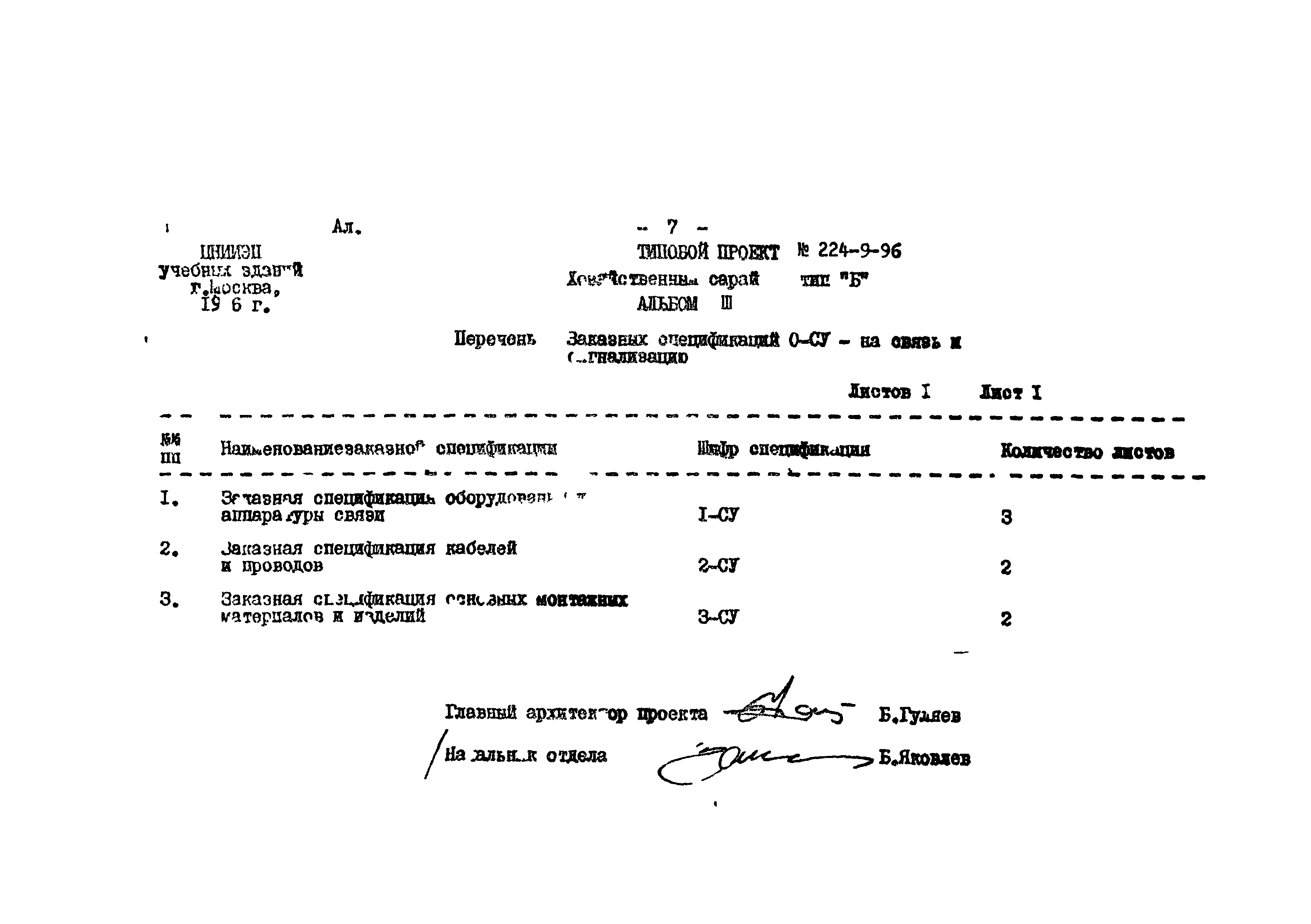 Типовой проект 224-9-96