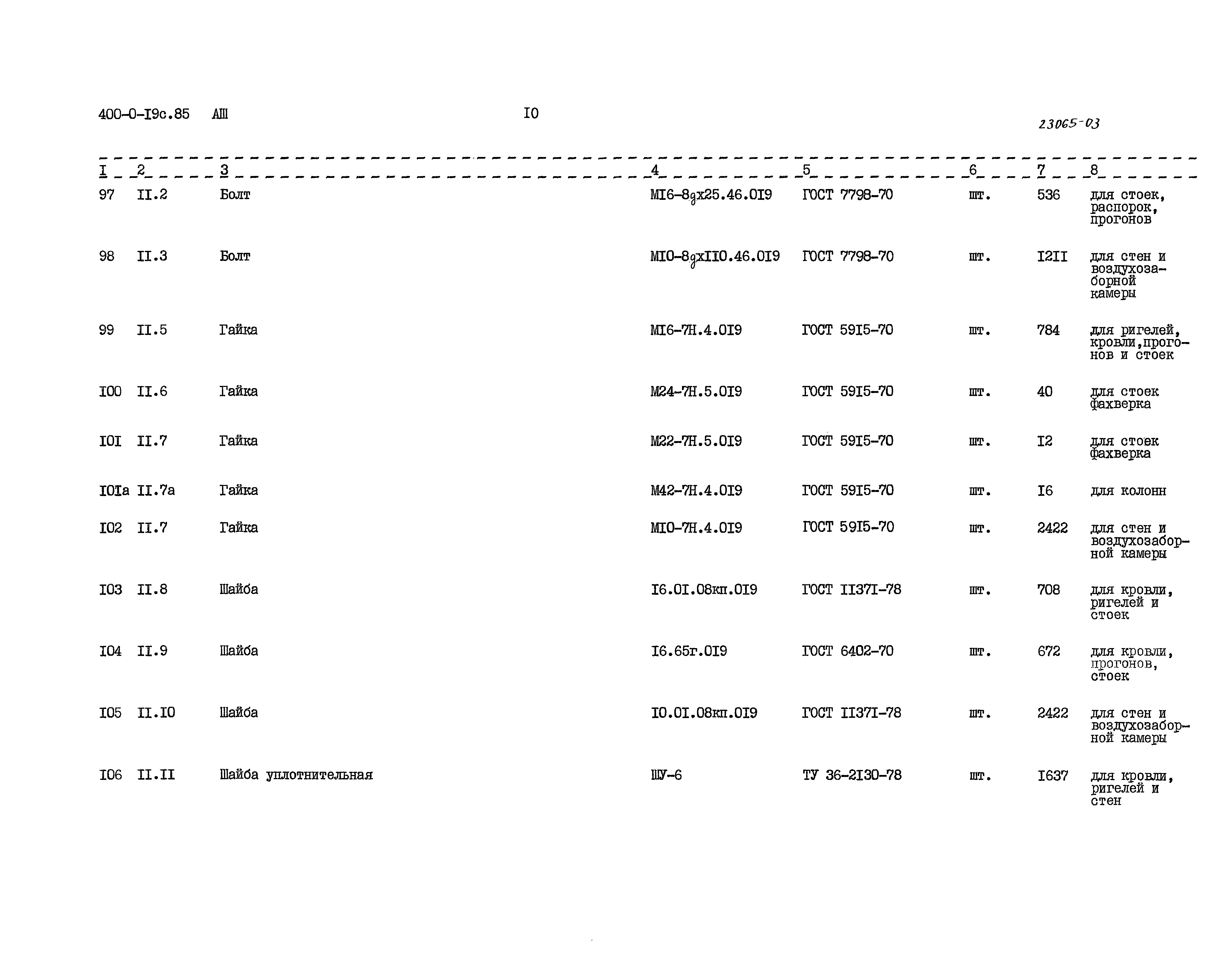 Типовые проектные решения 400-0-19с.85