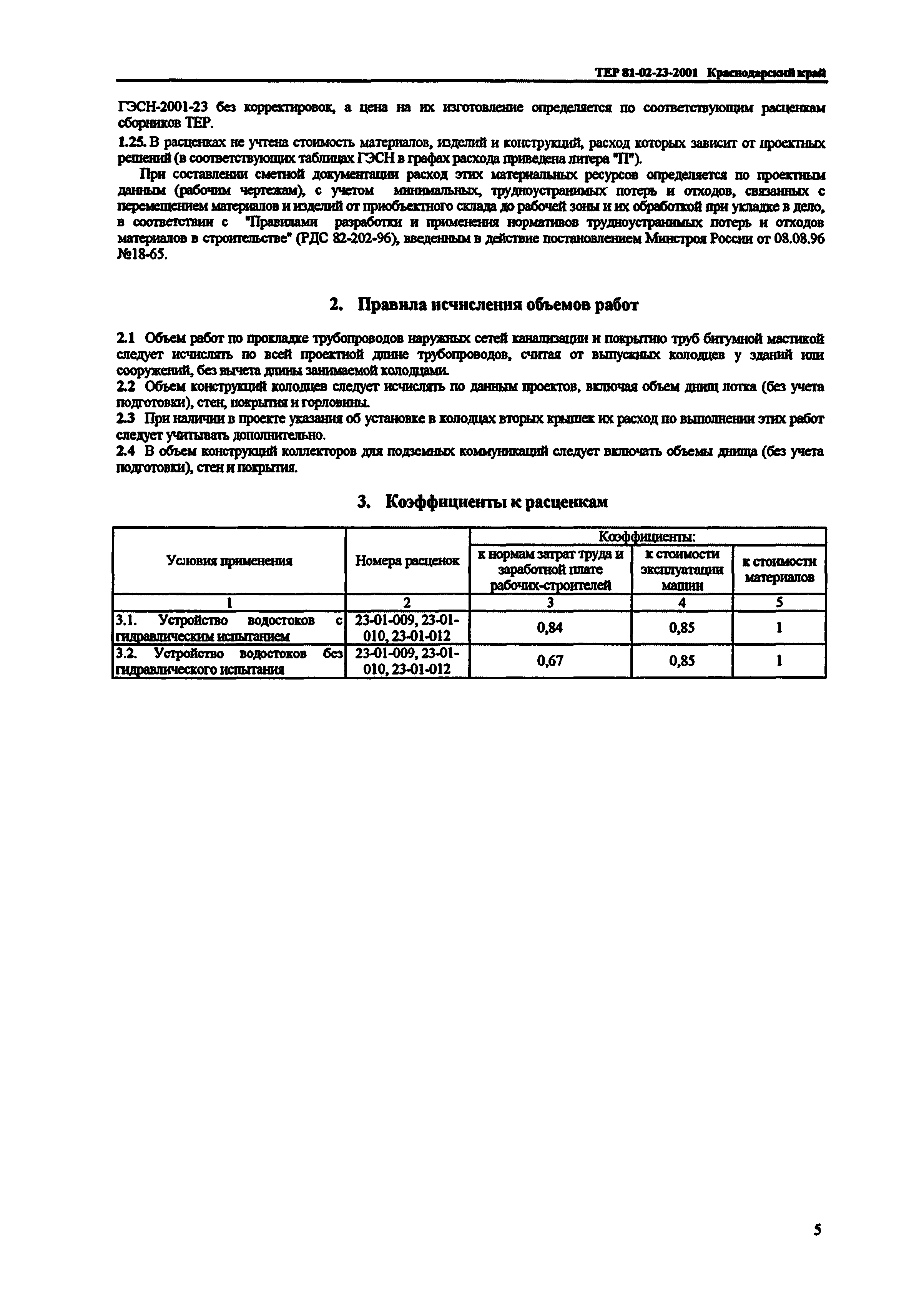 ТЕР Краснодарский край 2001-23