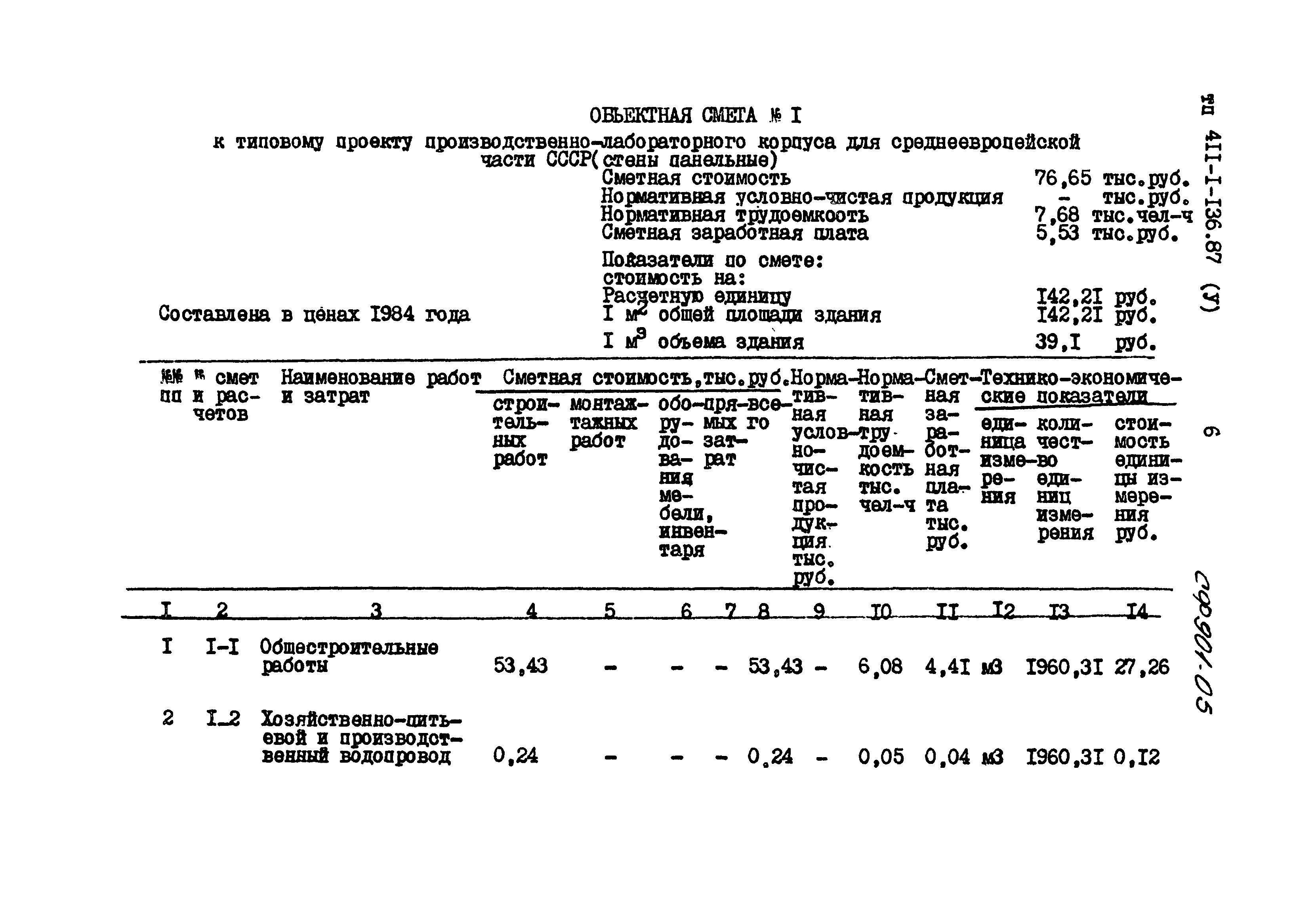 Типовой проект 411-1-136.87