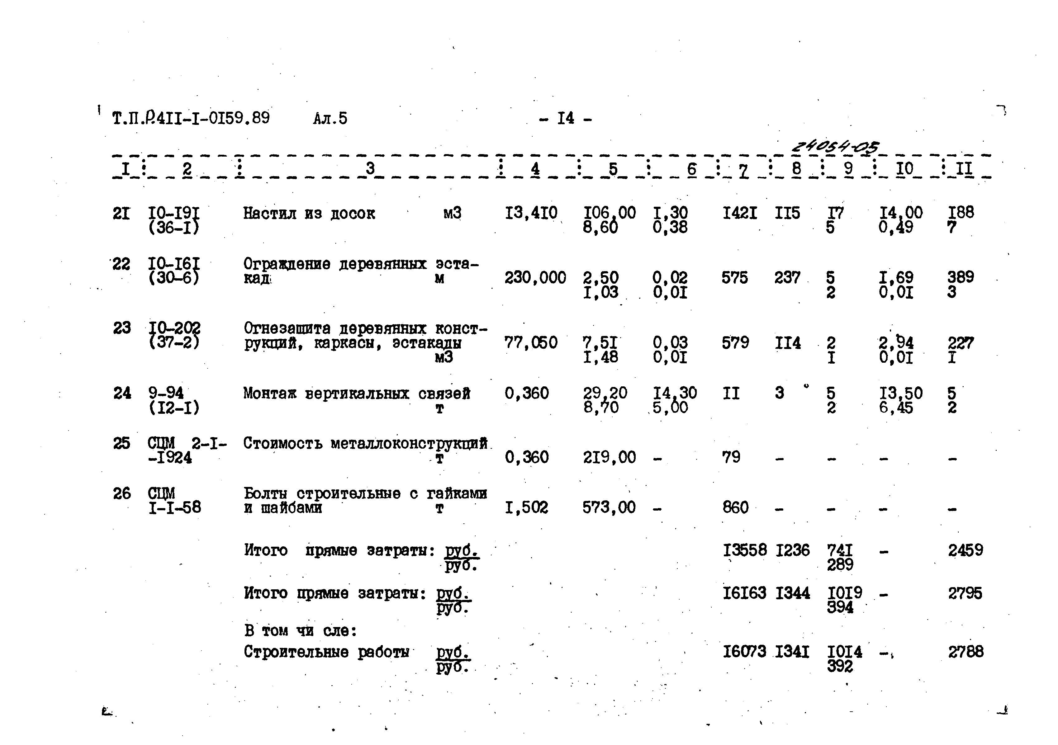 Типовые проектные решения 411-1-0159.89