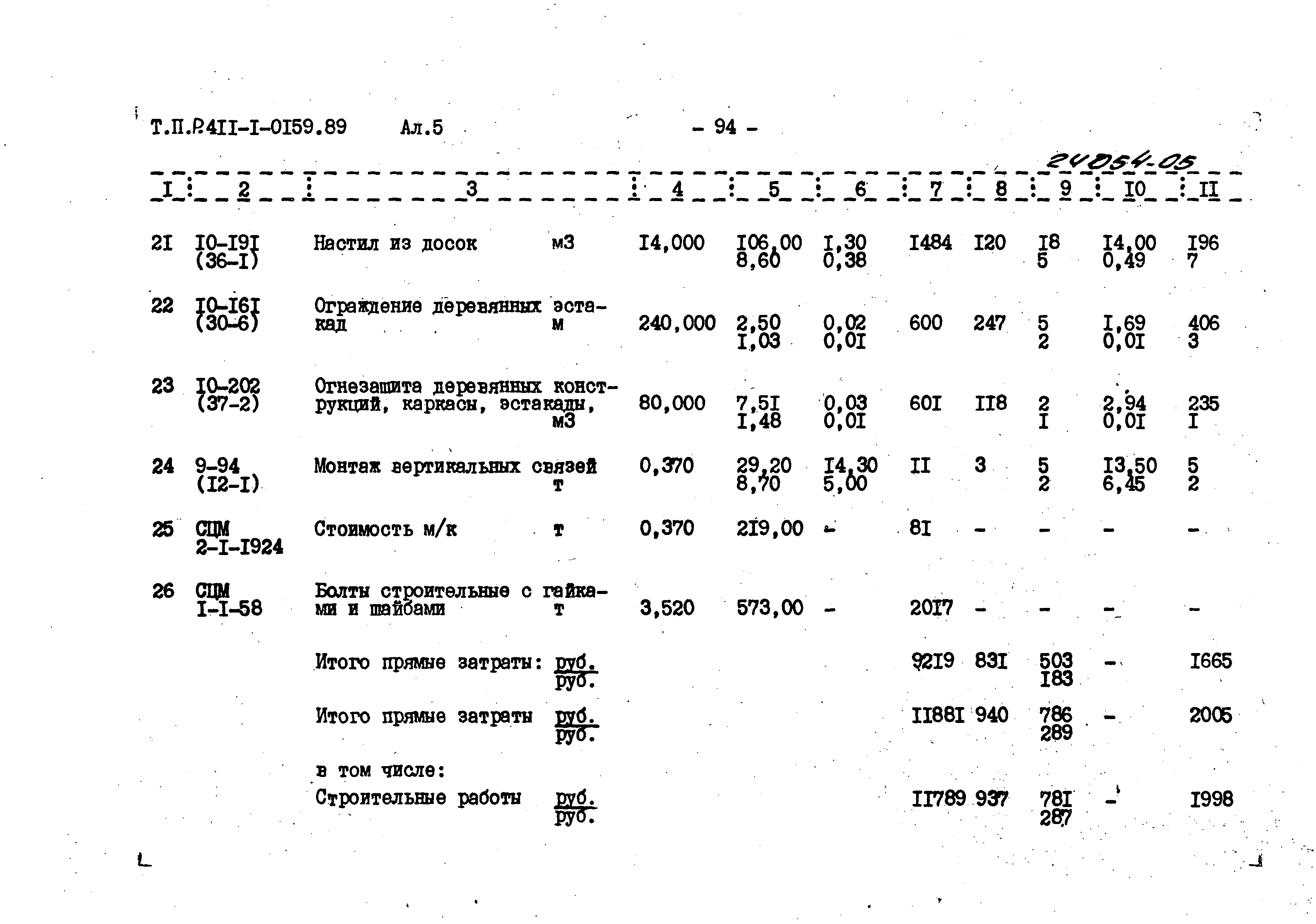 Типовые проектные решения 411-1-0159.89